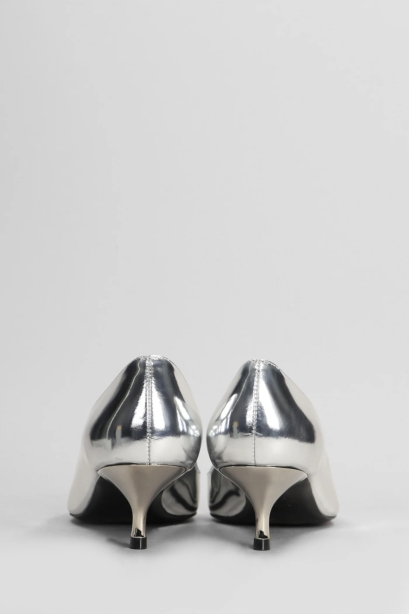 Stuart kitten Pumps in silver patent leather - Image 4