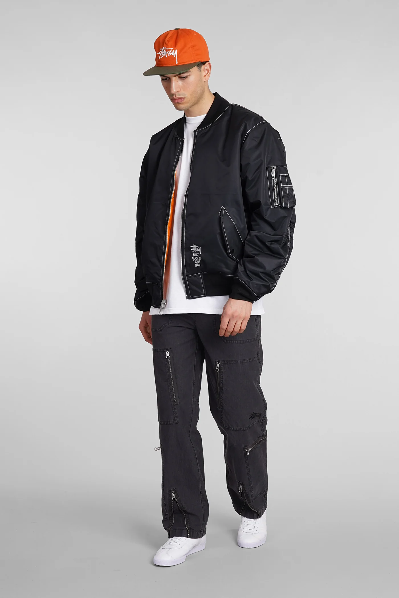 Bomber in black polyamide - Image 2