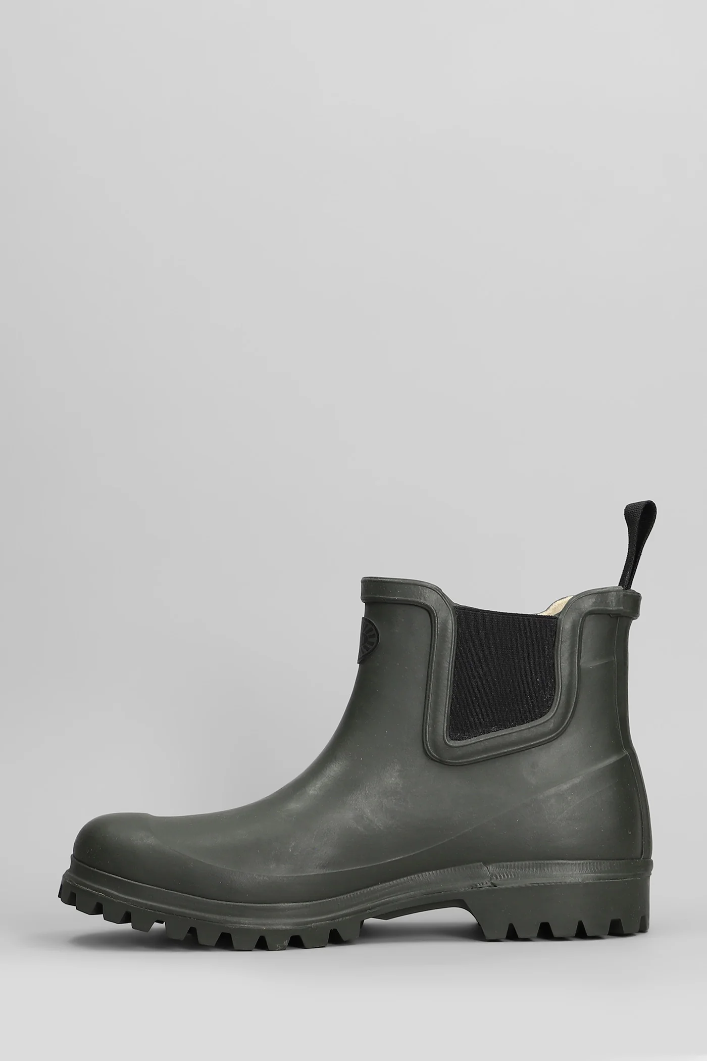 798 Rubber Boots Mid low heels Ankle boots in green rubber/plasic - Image 3