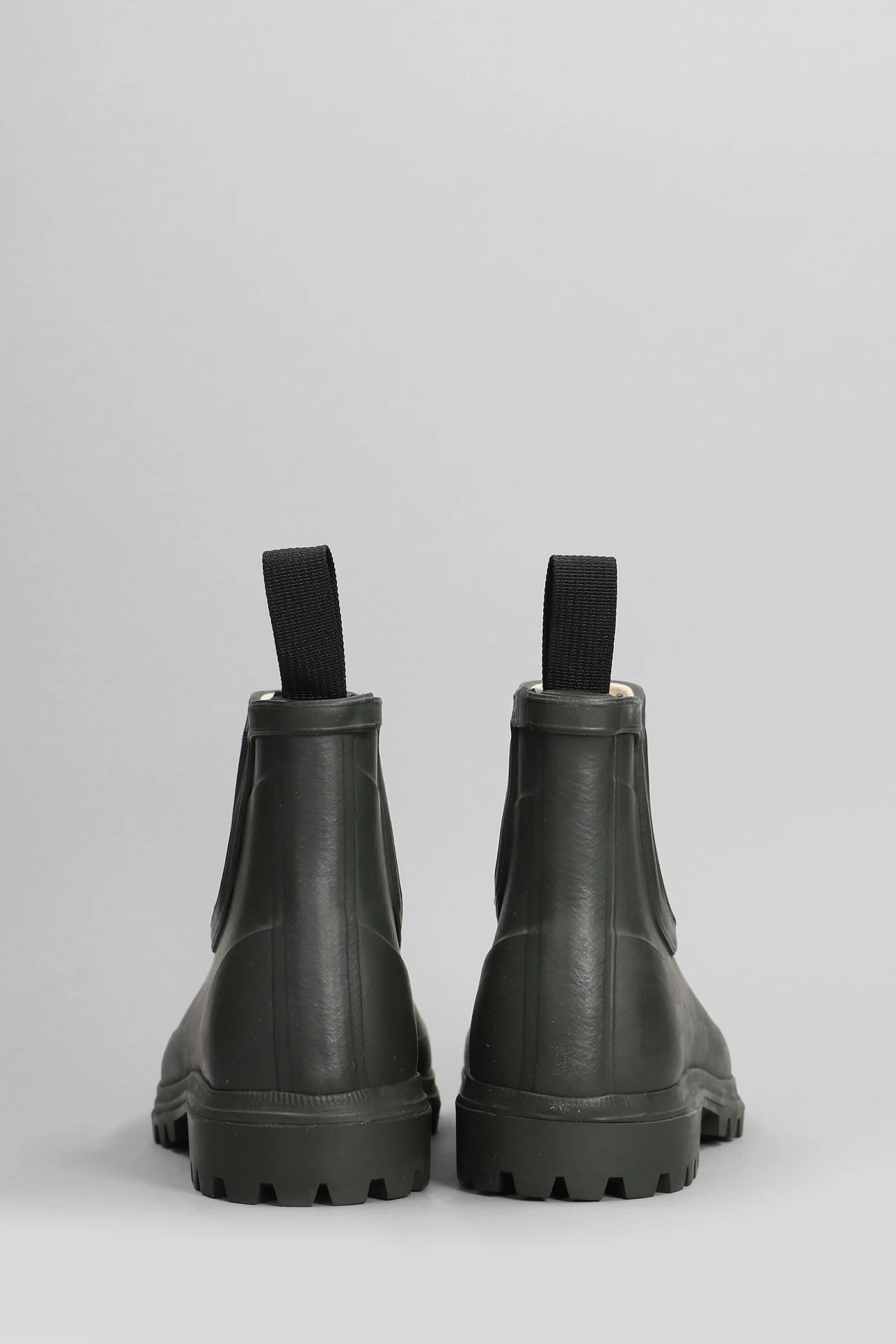 798 Rubber Boots Mid low heels Ankle boots in green rubber/plasic - Image 4