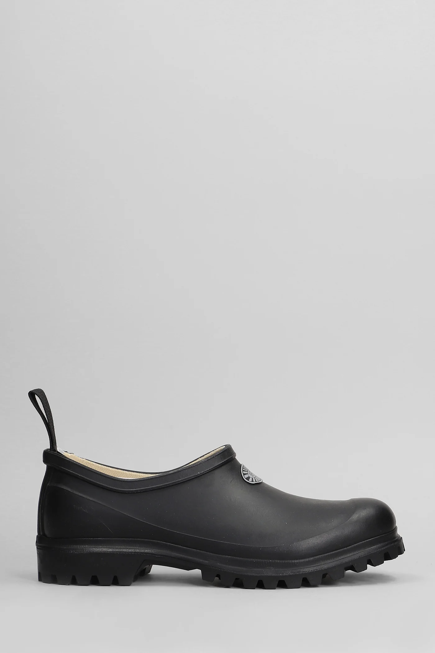 809 Rubber Mule Slipper-Mule in black rubber/plasic