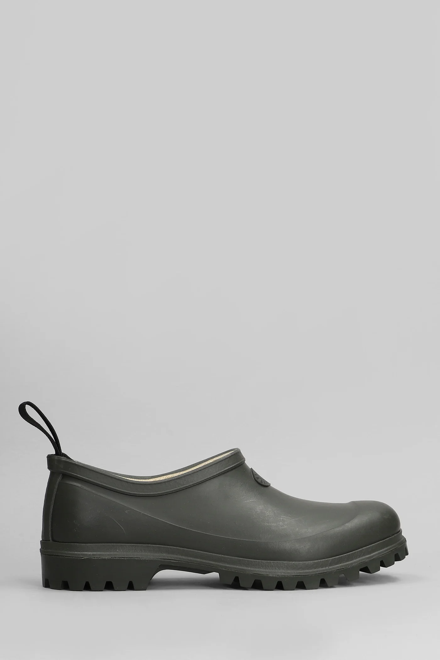 809 Rubber Mule Slipper-Mule in green rubber/plasic