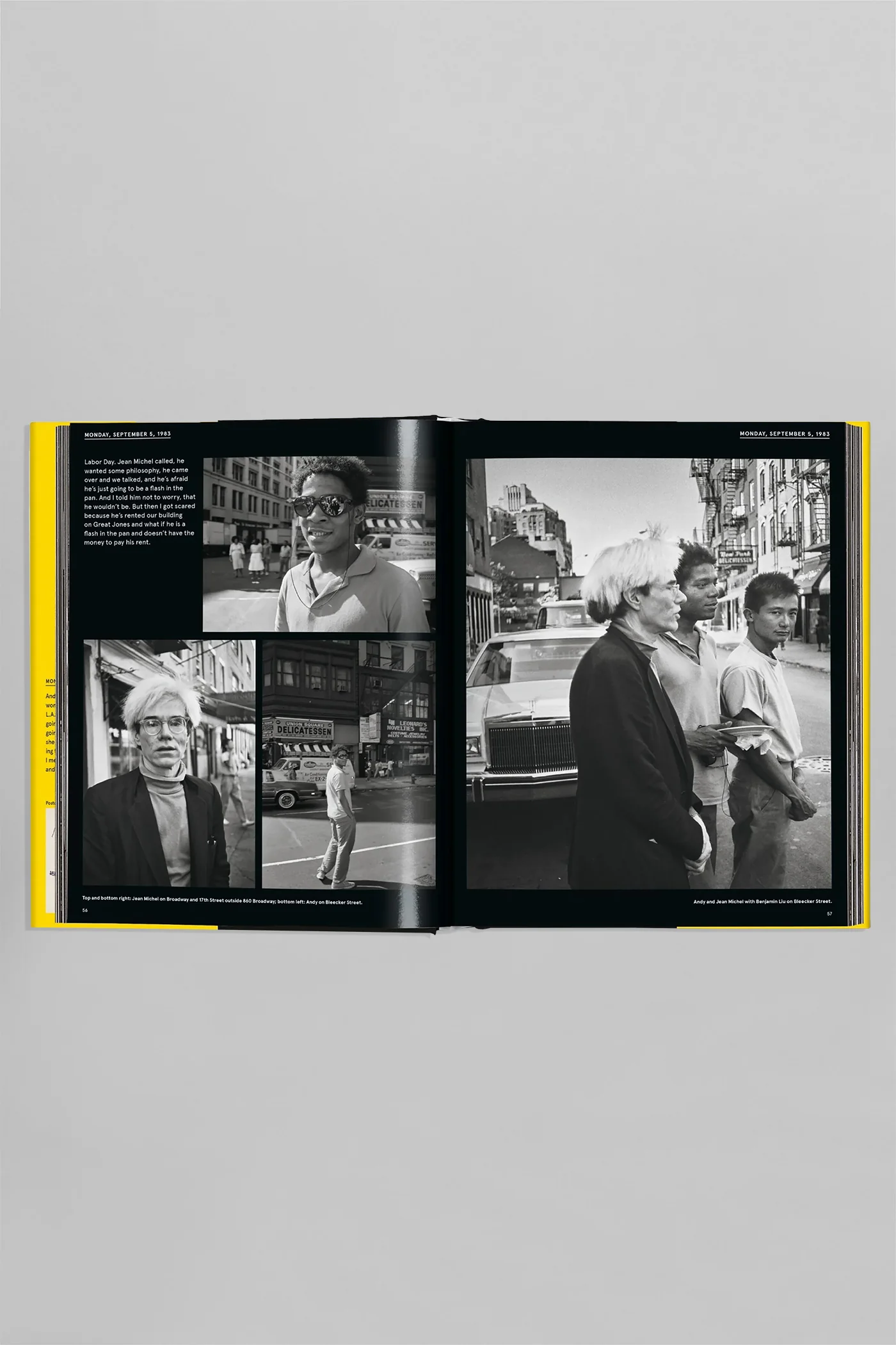 Warhol on basquiat  in yellow Paper - Image 3