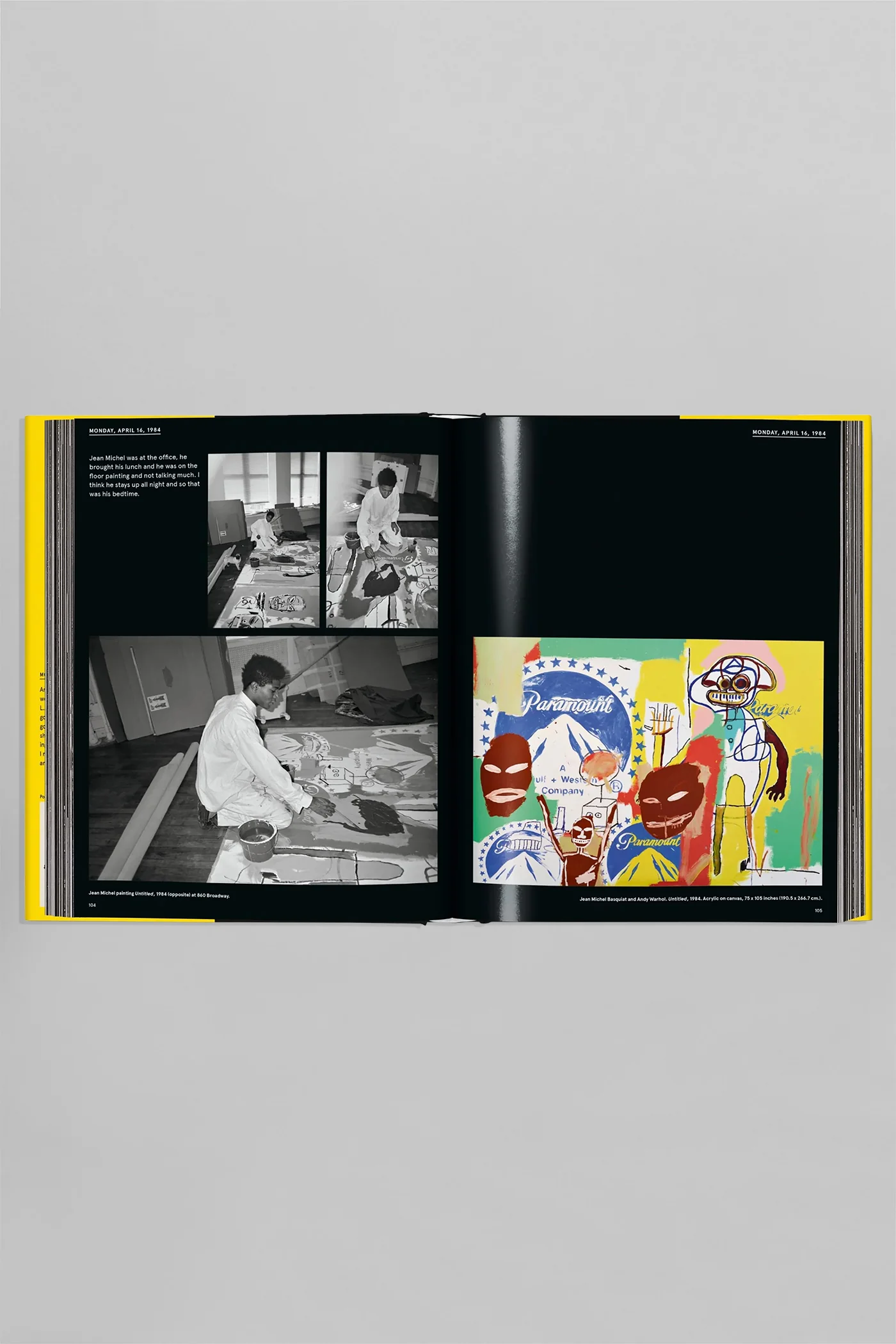 Warhol on basquiat  in yellow Paper - Image 4