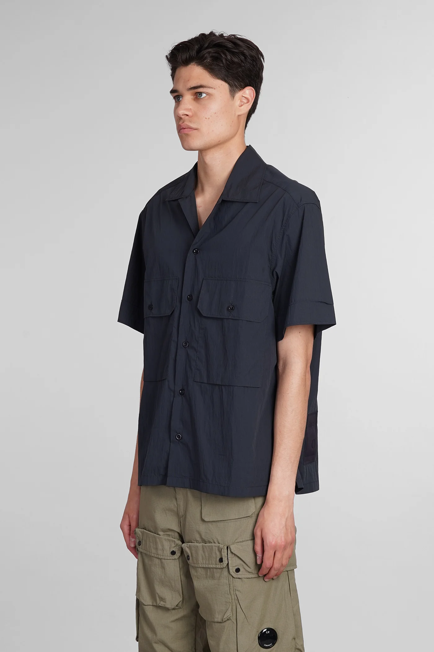 Shirt in blue cotton - Image 4