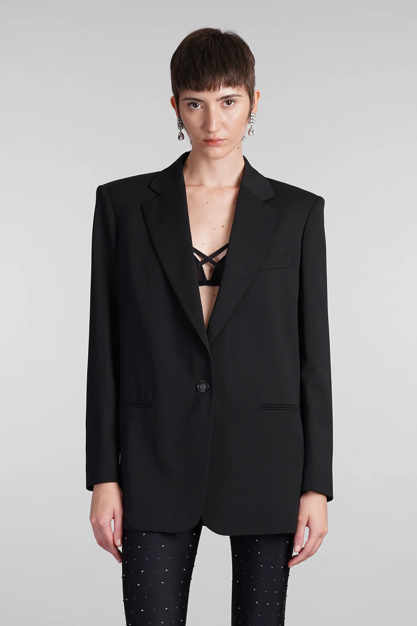 Guia Blazer in black polyester