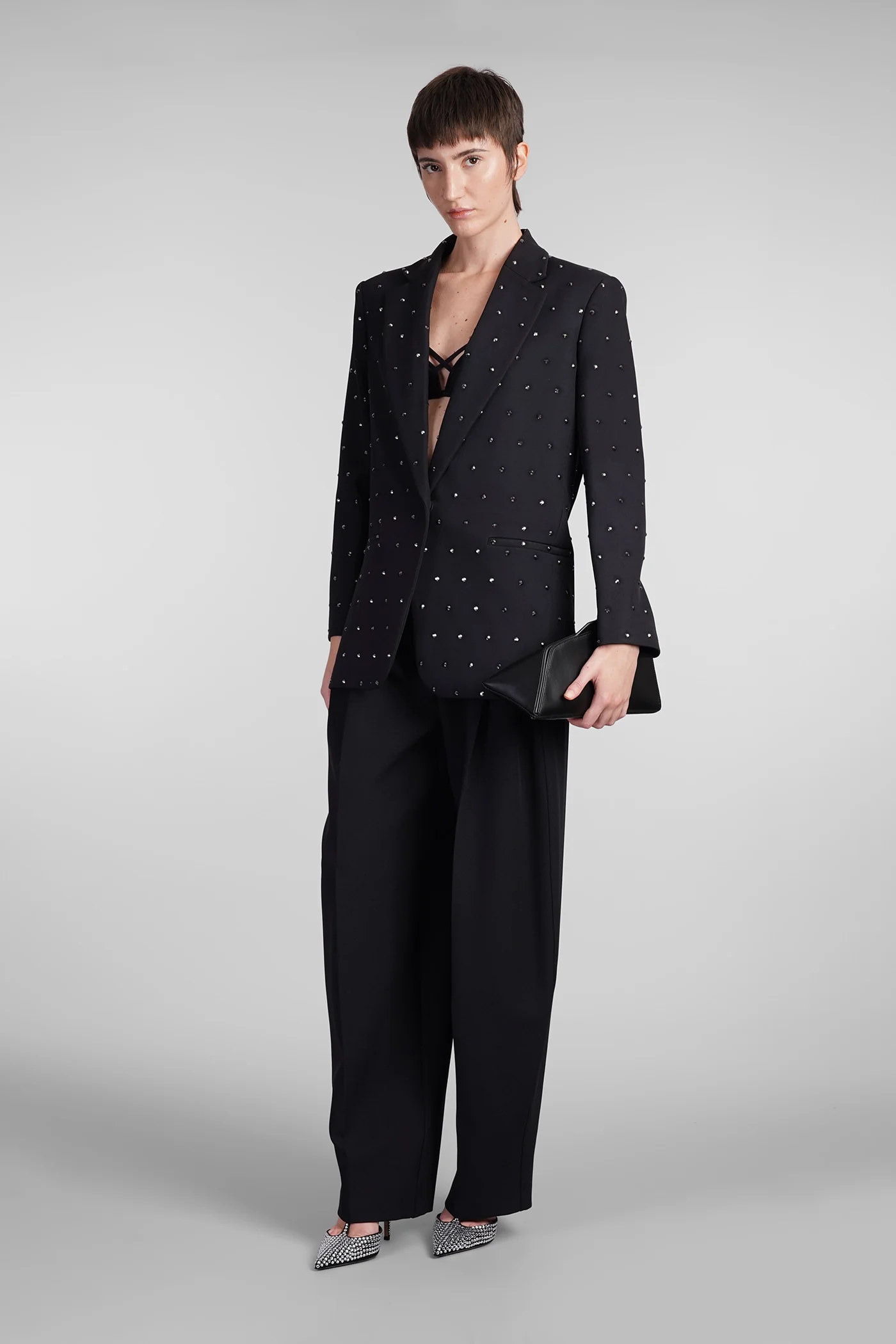 Guia Crystal Blazer in black polyester - Image 2
