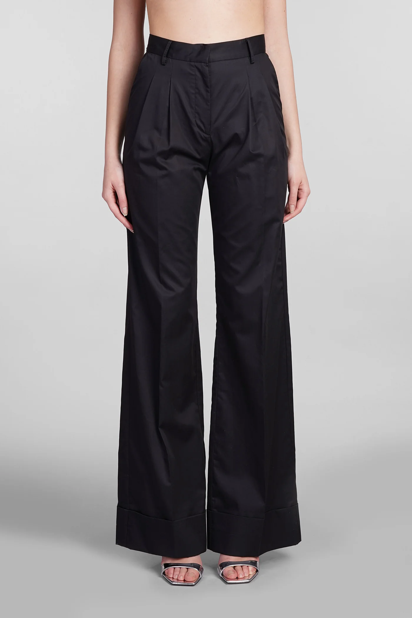 Nathalie Pants in black cotton