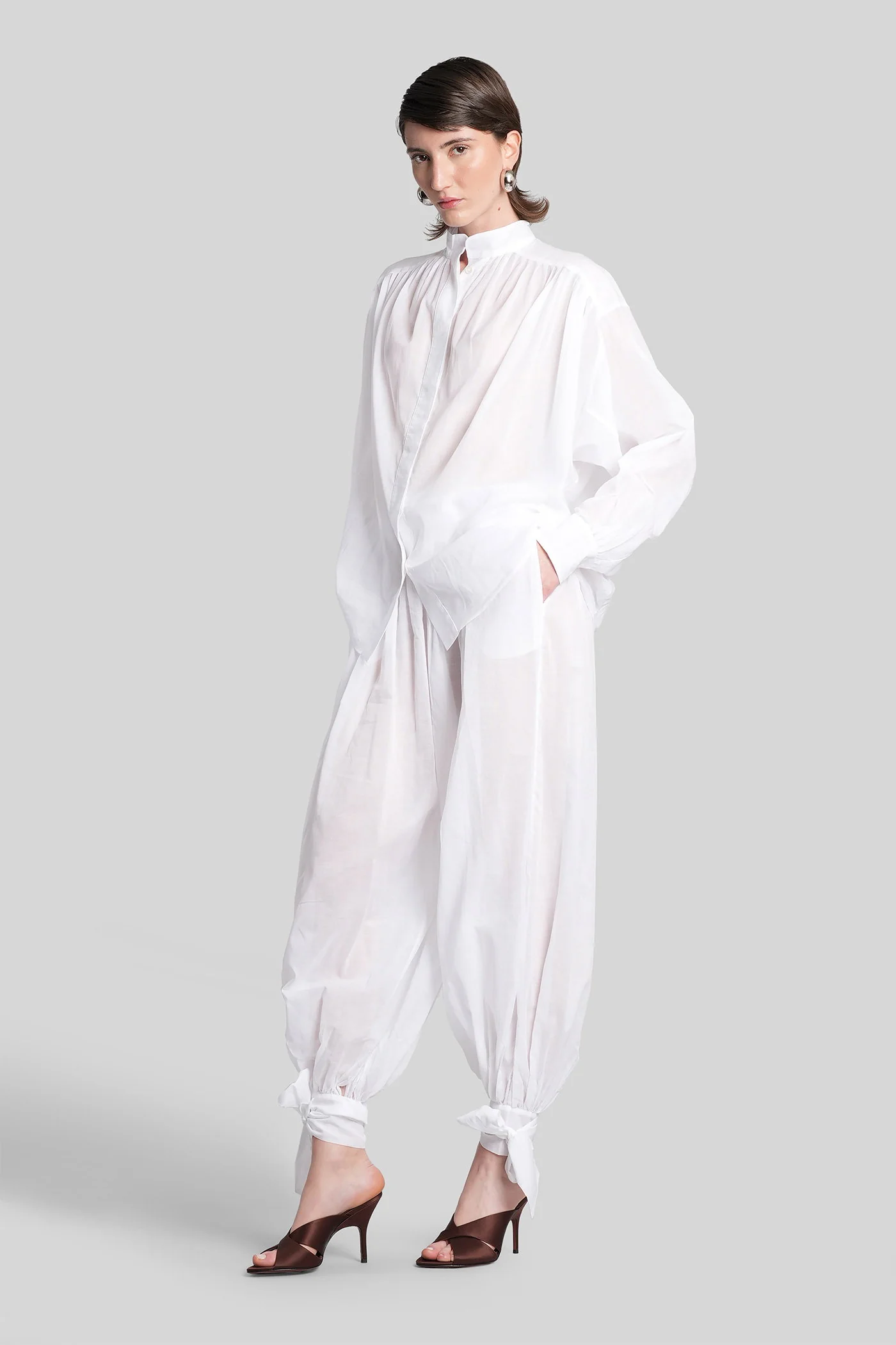 Noor Pants Pants in white cotton - Image 2