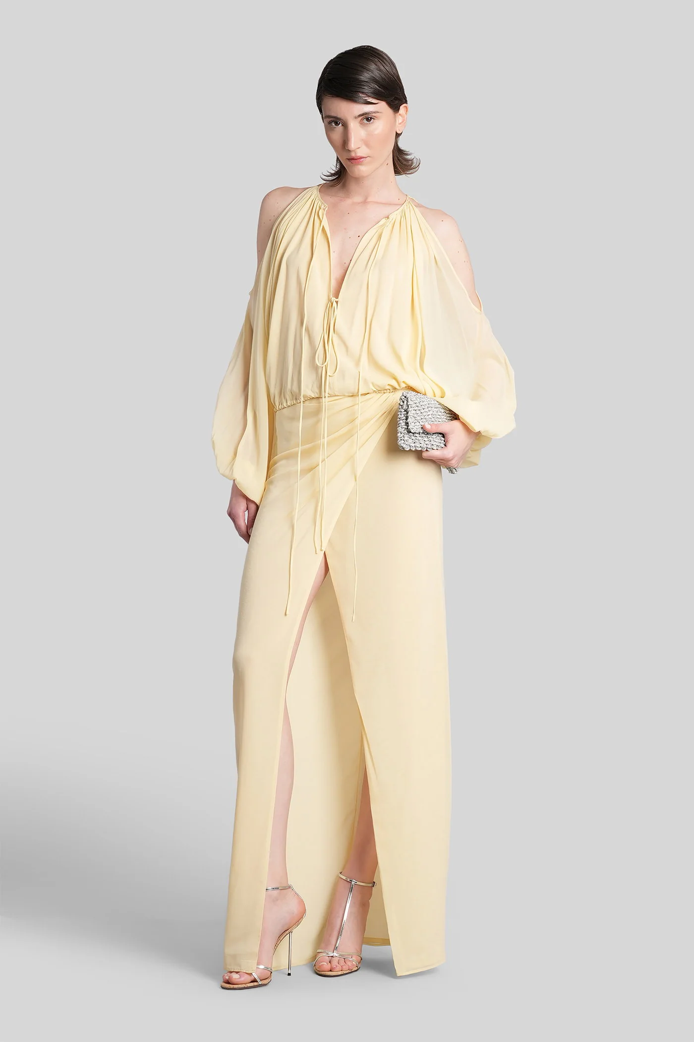 Phoebe Skirt in yellow silk - Image 2