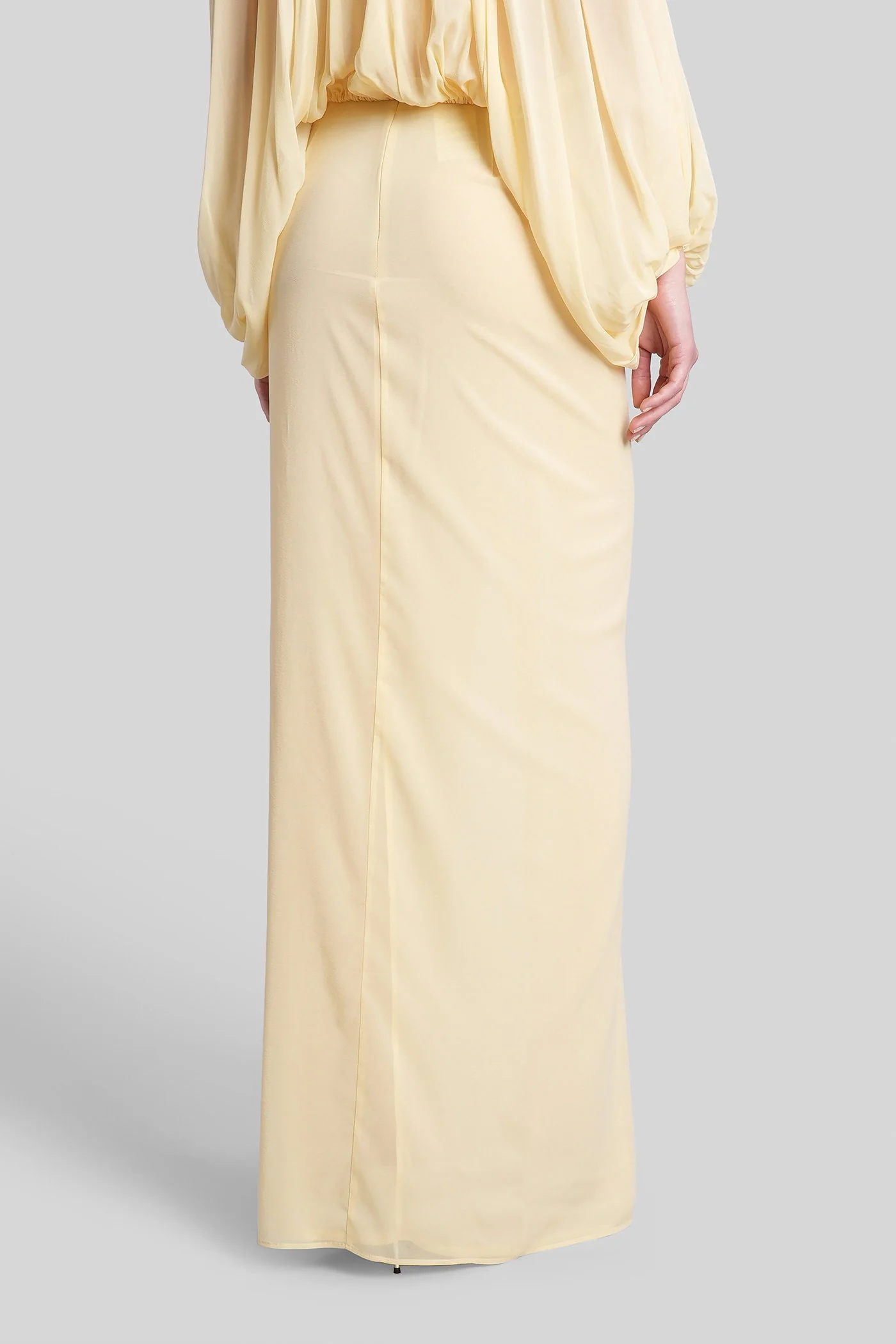 Phoebe Skirt in yellow silk - Image 3