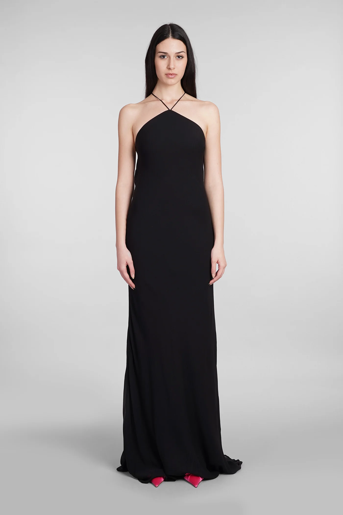 Rebecca Dress woman in black silk
