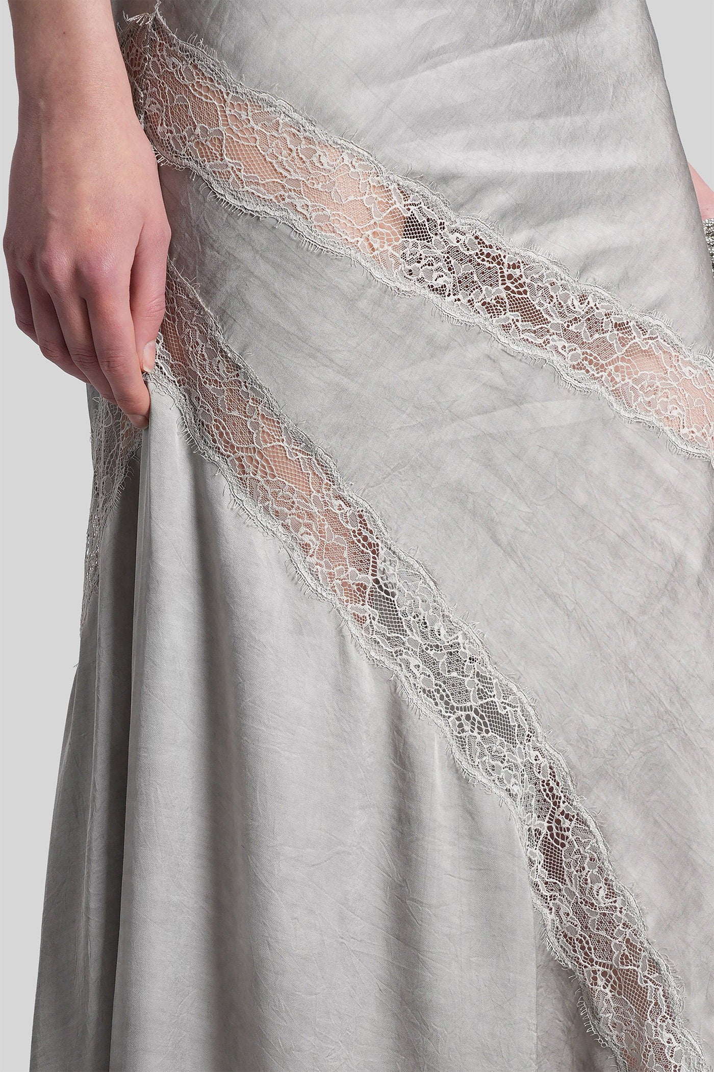 Rosetta Mini dress in grey viscose - Image 5