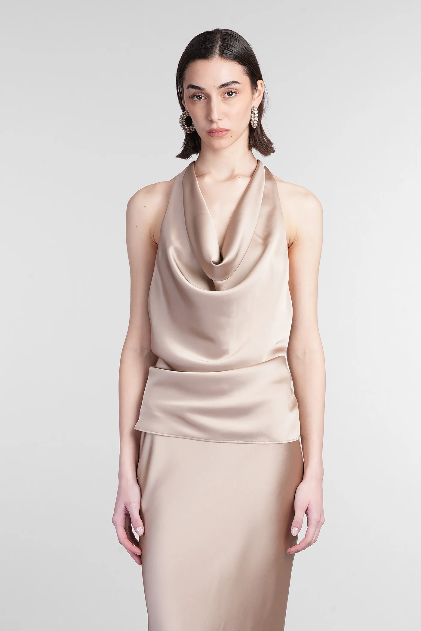 Verushka Top Topwear in grey polyester