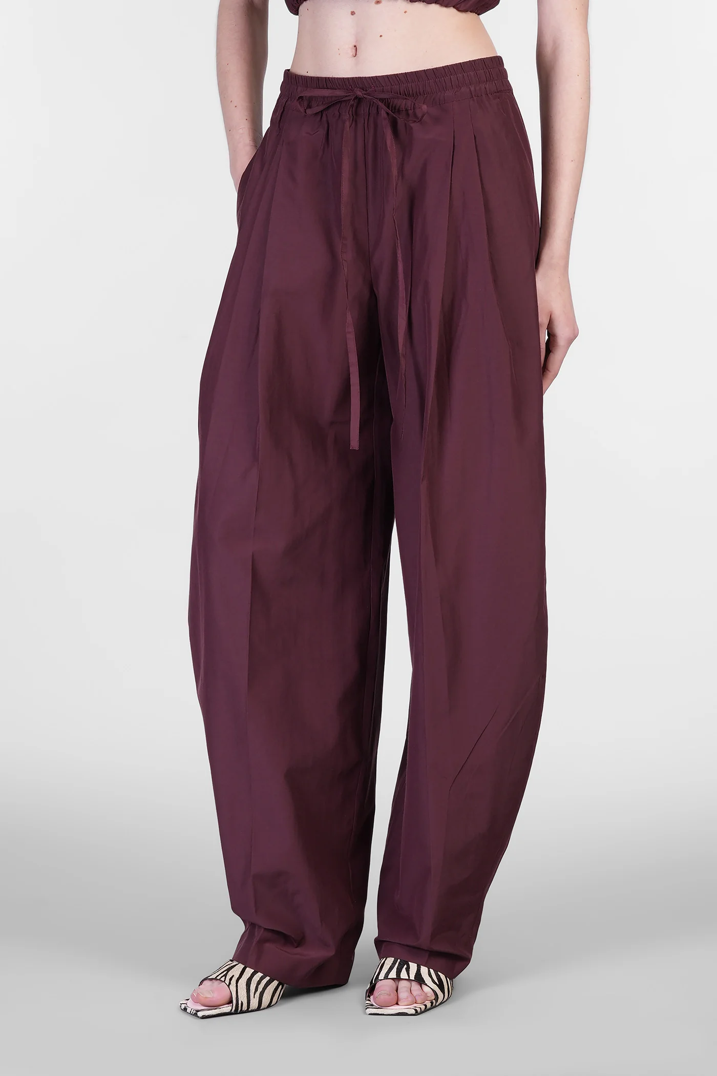 Wade Pants in bordeaux polyester