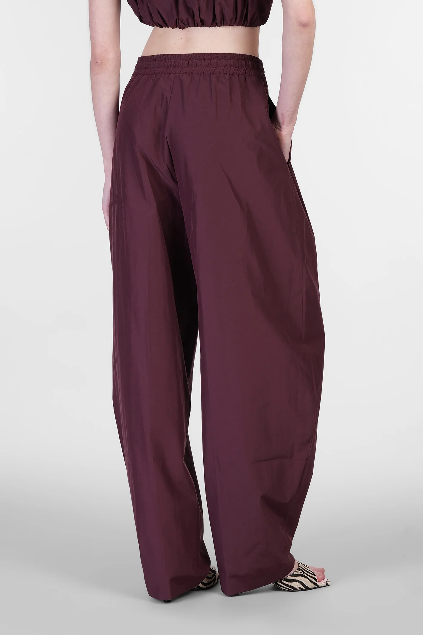 Wade Pants in bordeaux polyester - Image 3