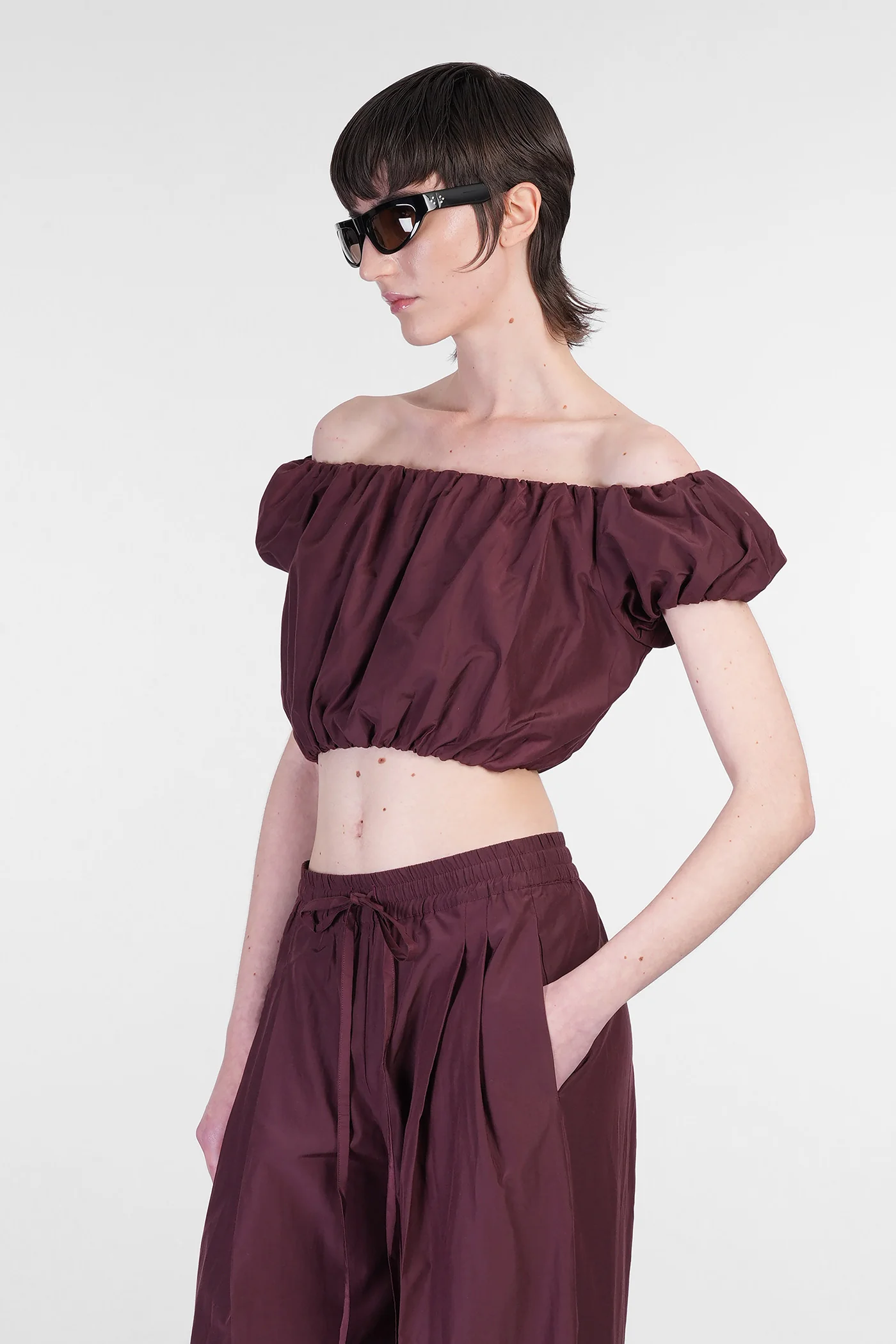 Whitely Top Topwear in bordeaux polyester - Image 4