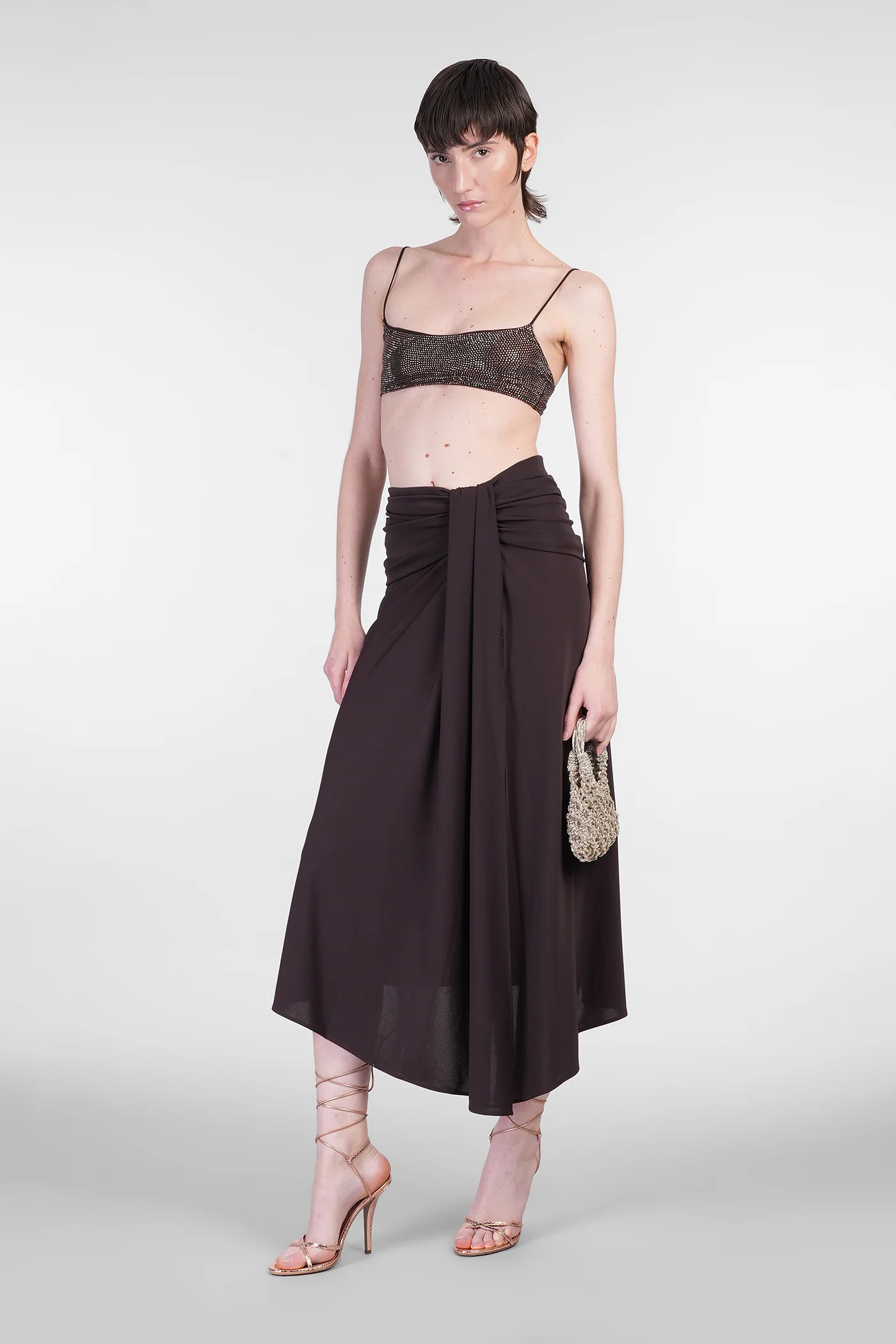 Wren Skirt Skirt in brown polyester - Image 2