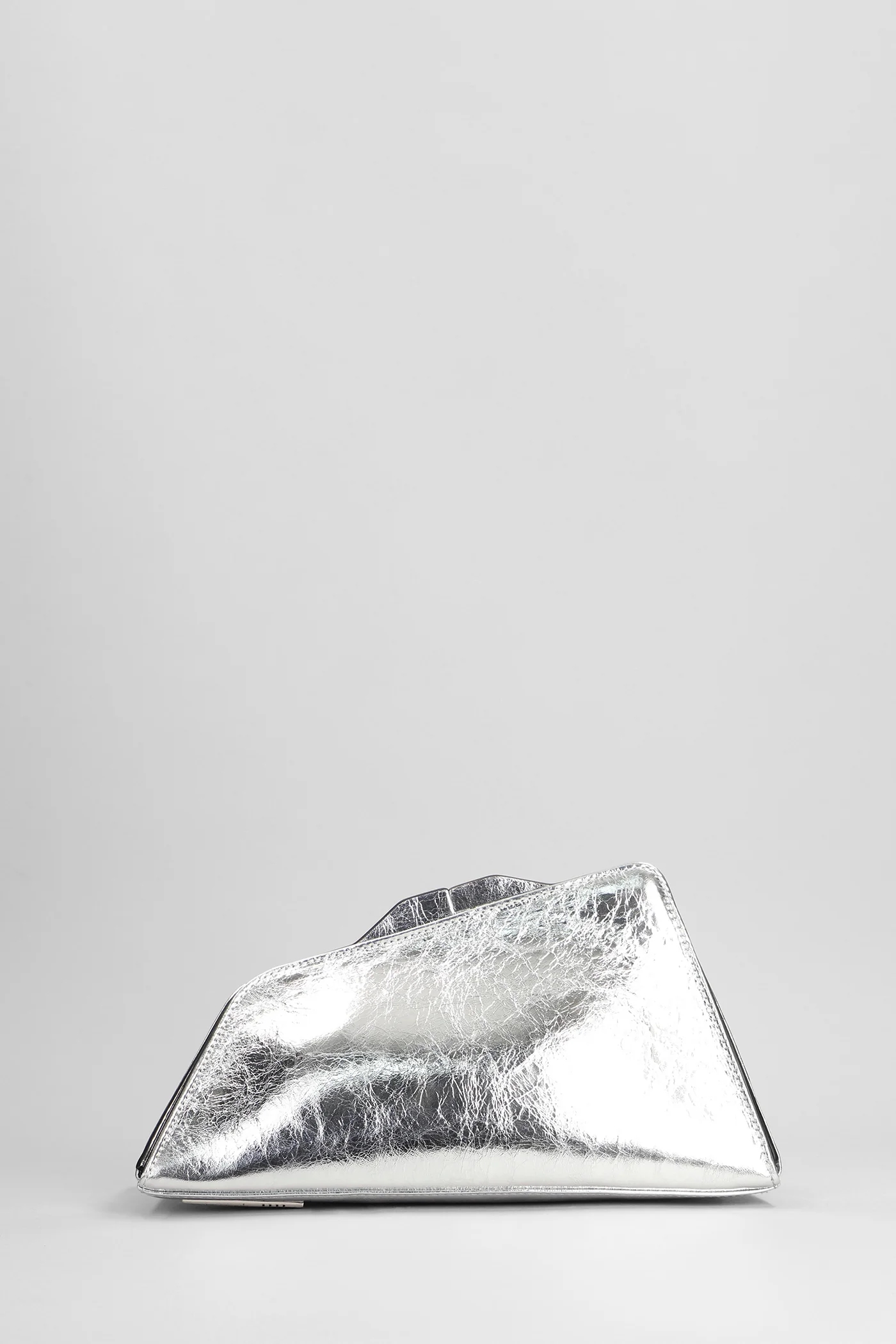 8.30 pm Clutch in silver leather - Image 3