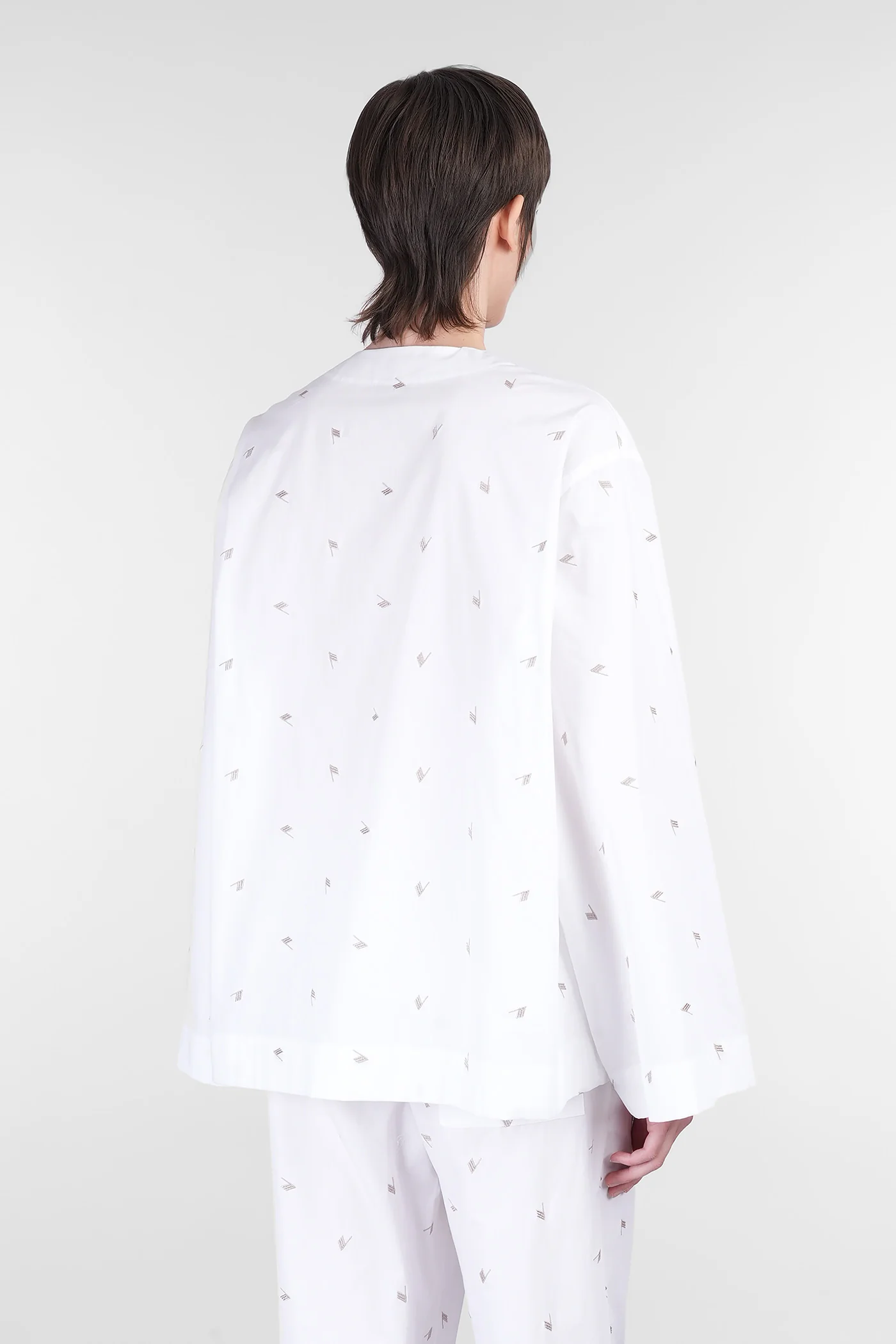 Blouse in white cotton - Image 3