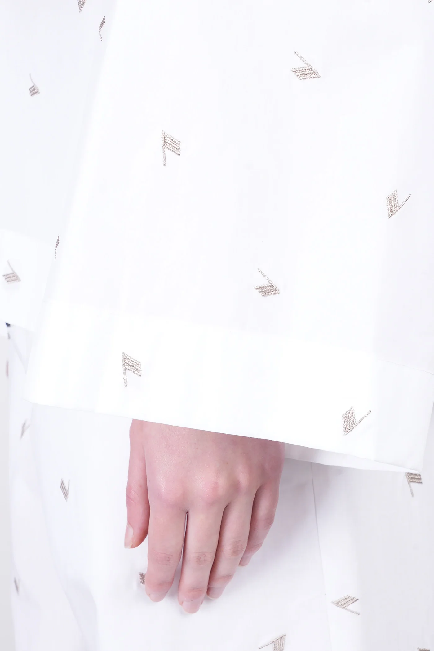 Blouse in white cotton - Image 5