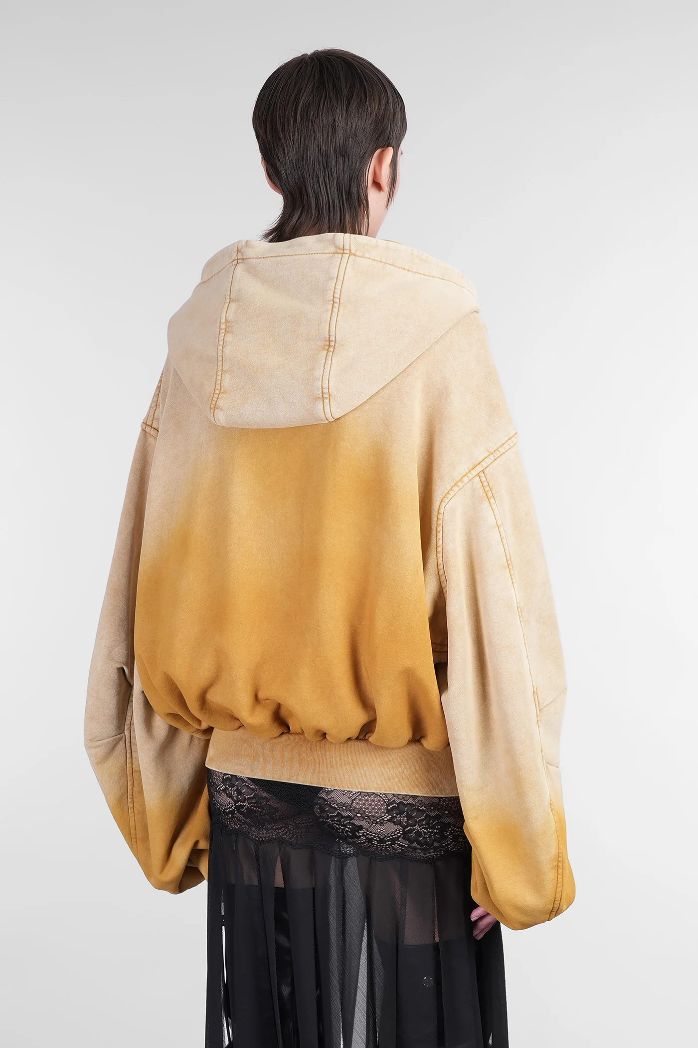 Bomber Jacket in beige cotton - Image 3