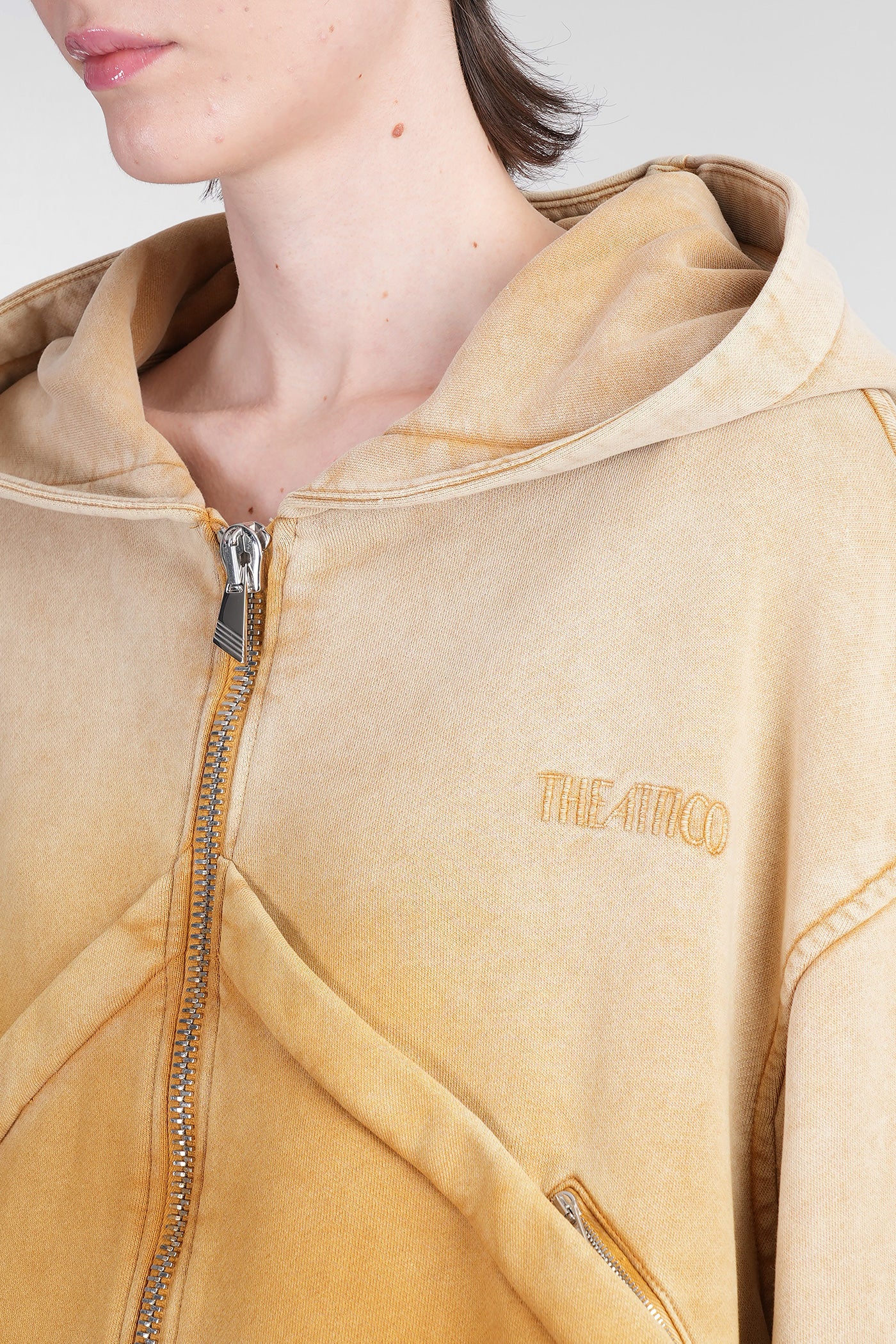 Bomber Jacket in beige cotton - Image 5