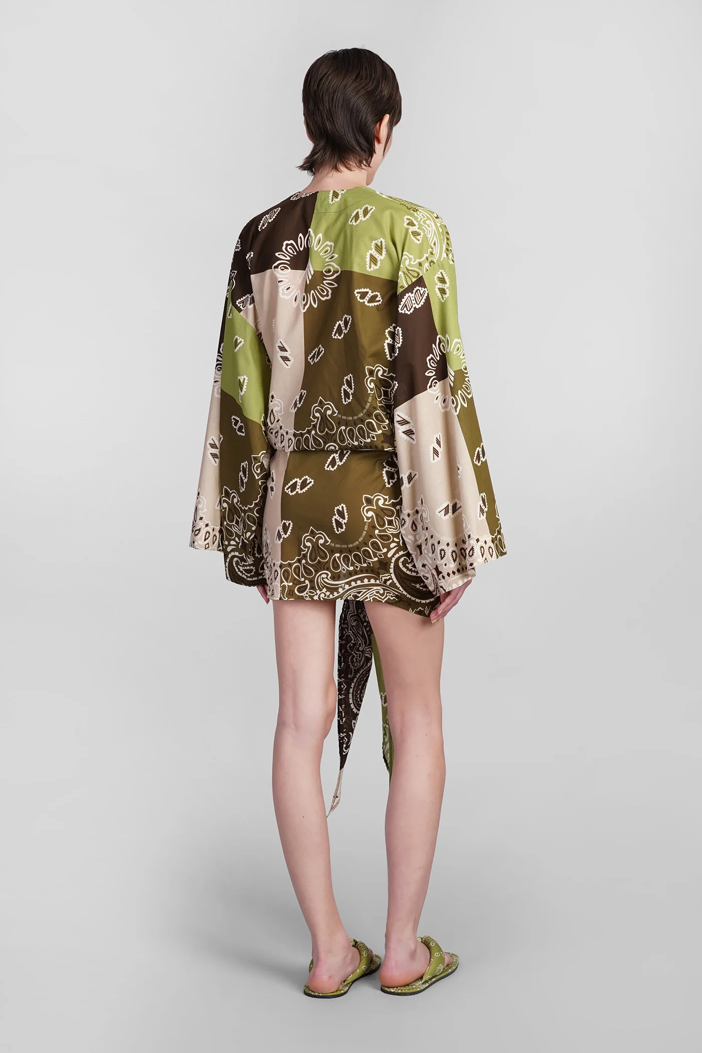 Dress woman in multicolor cotton - Image 3
