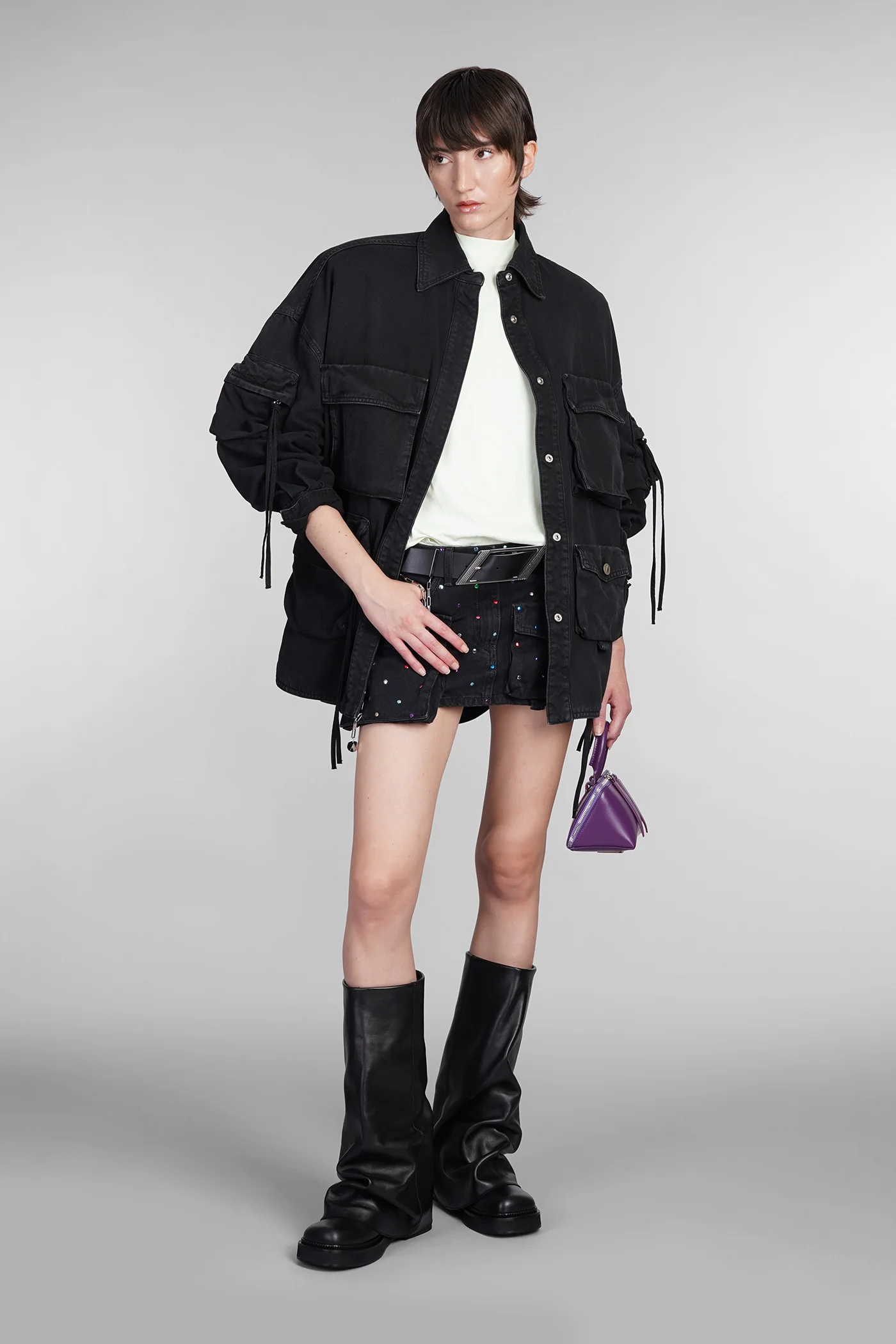 Fay Skirt in black cotton - Image 2