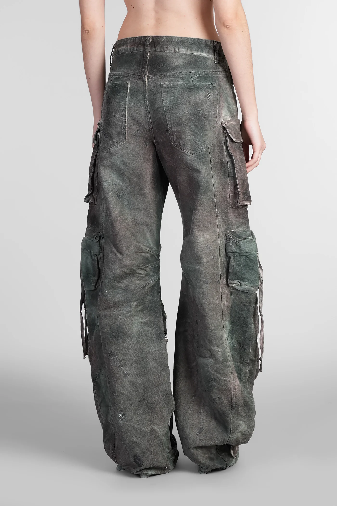 Fern Jeans in green cotton - Image 3