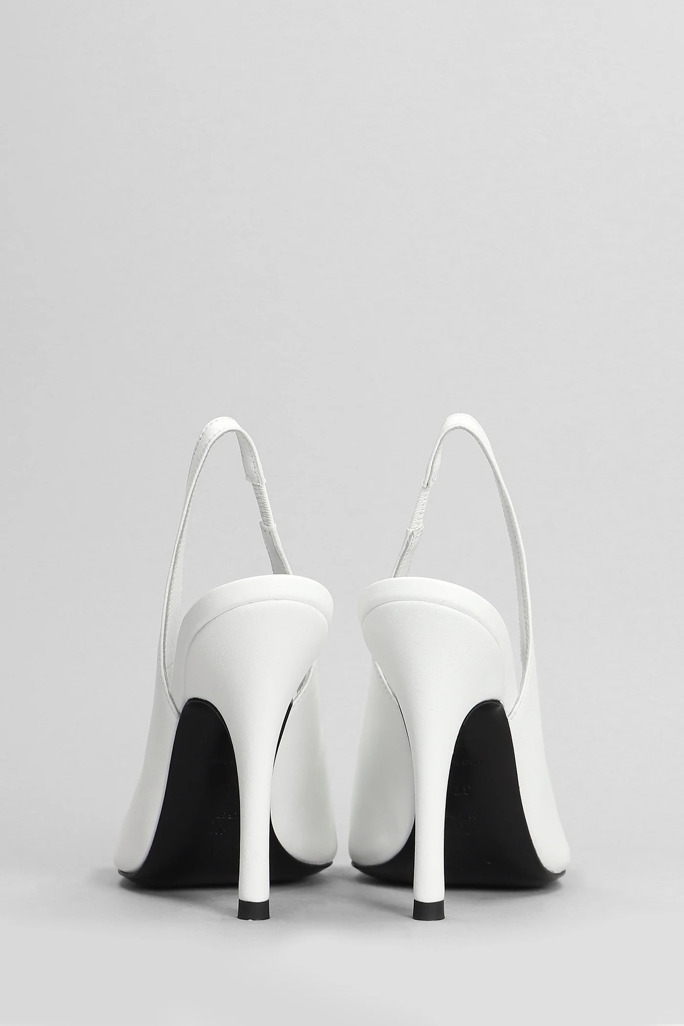 Fiona Pumps in white leather - Image 3