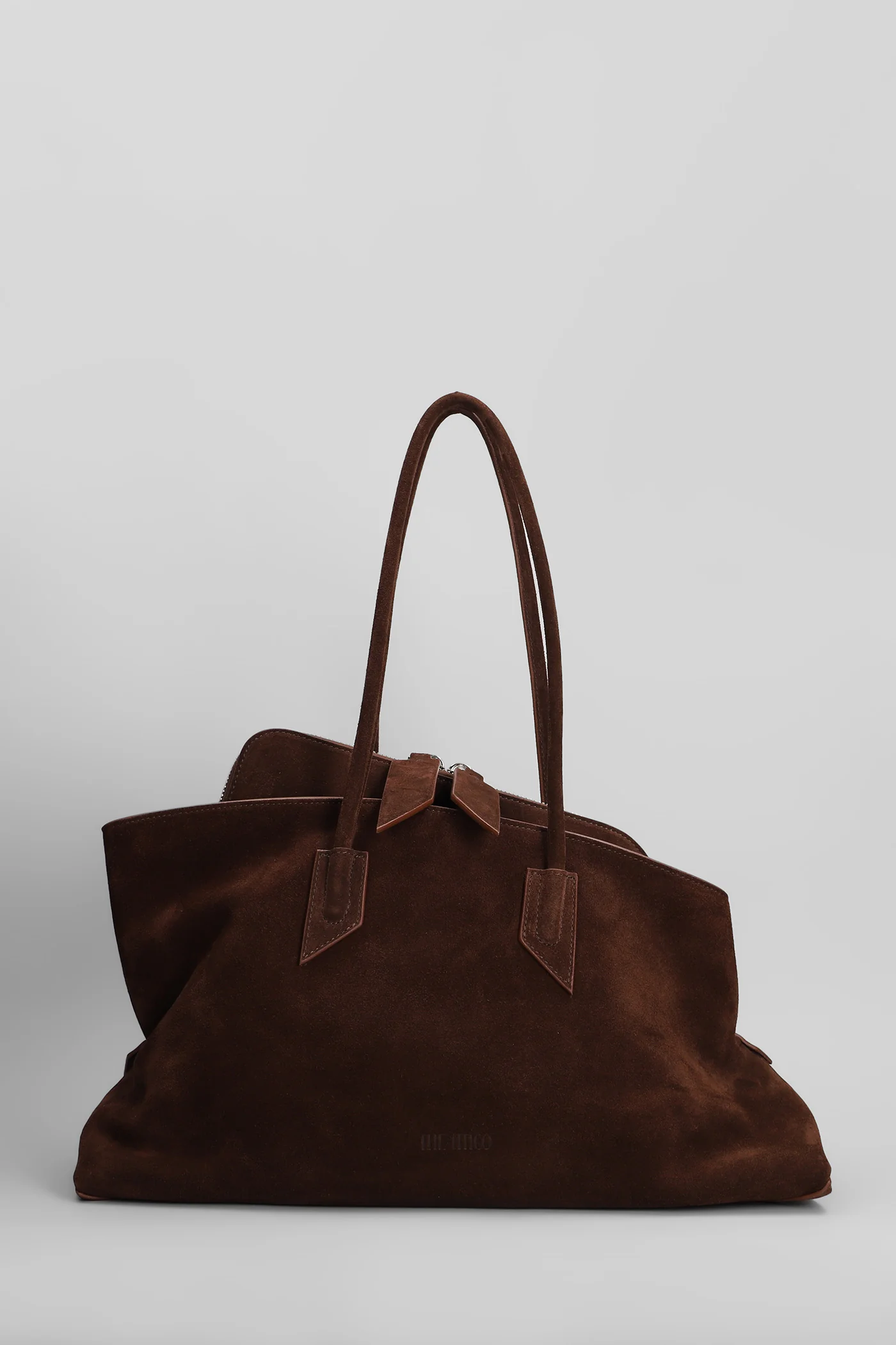 La passeggiata medium Shoulder bag in brown suede - Image 5