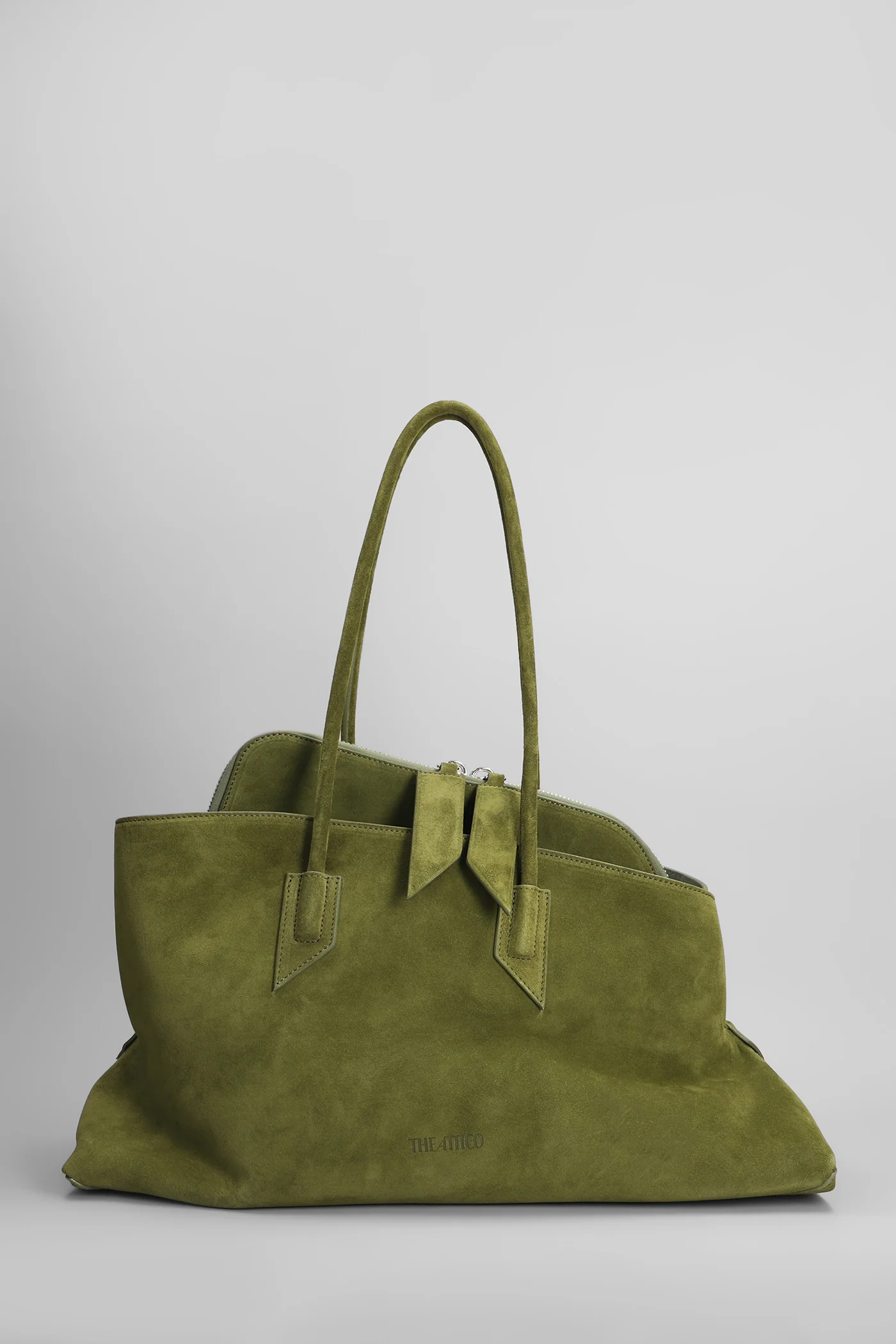 La passeggiata Shoulder bag in khaki suede