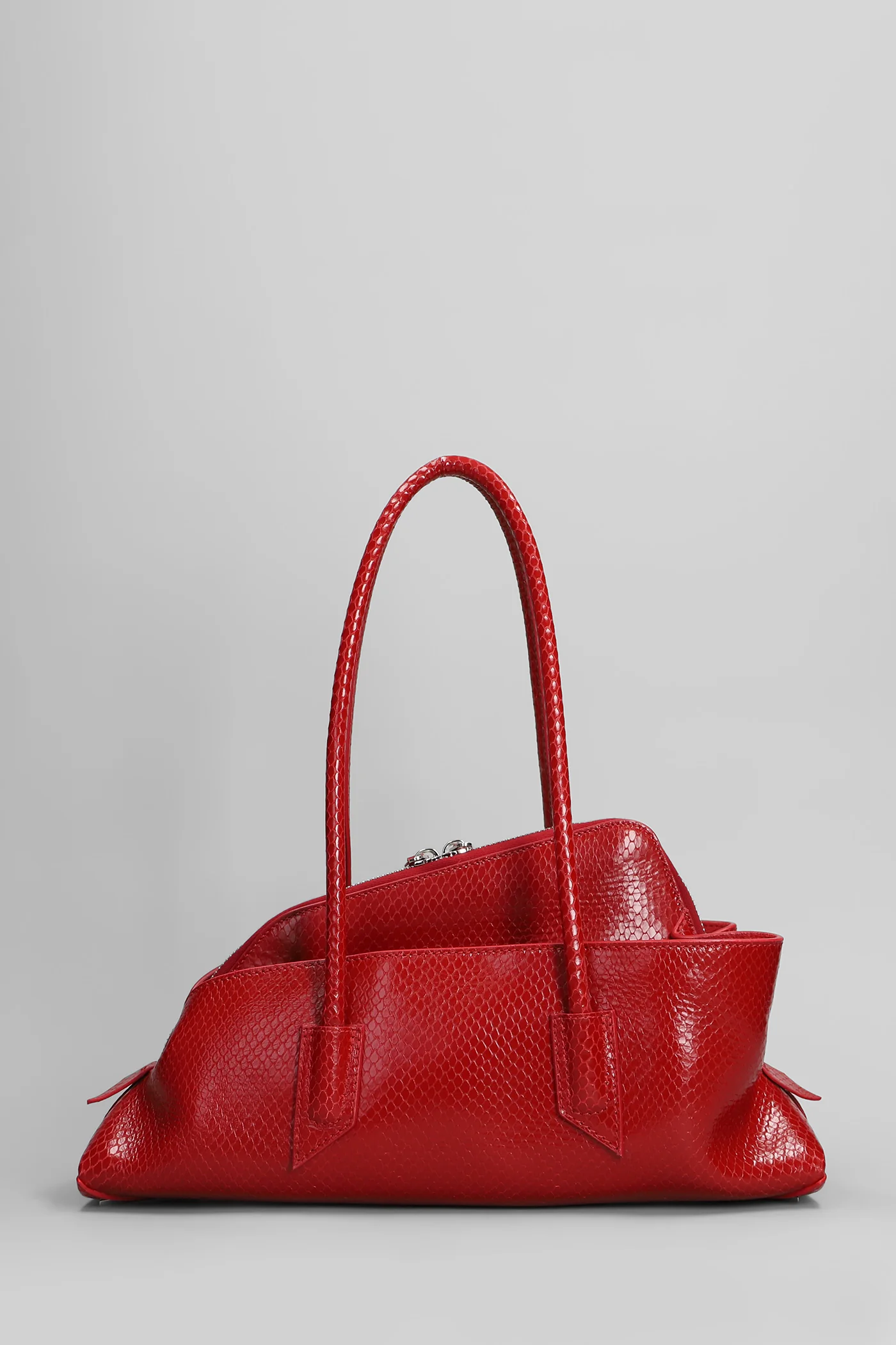 La passeggiata small Shoulder bag in red leather - Image 23