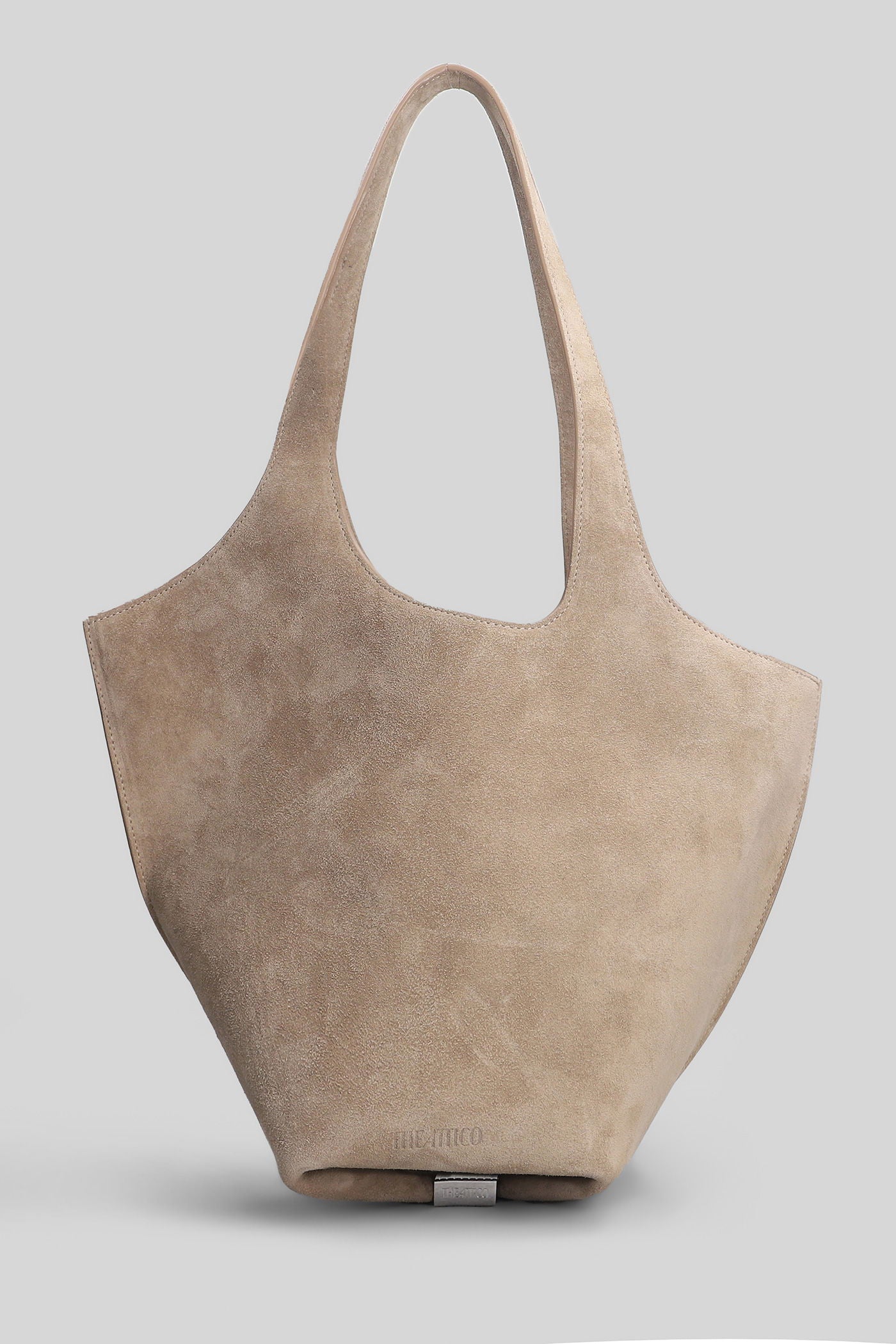 La scoop medium Shoulder bag in beige suede