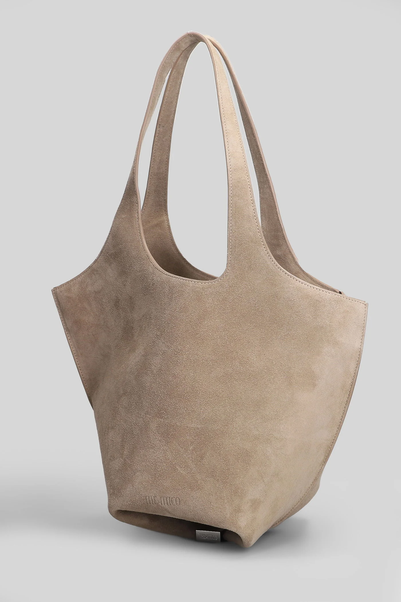 La scoop medium Shoulder bag in beige suede - Image 2
