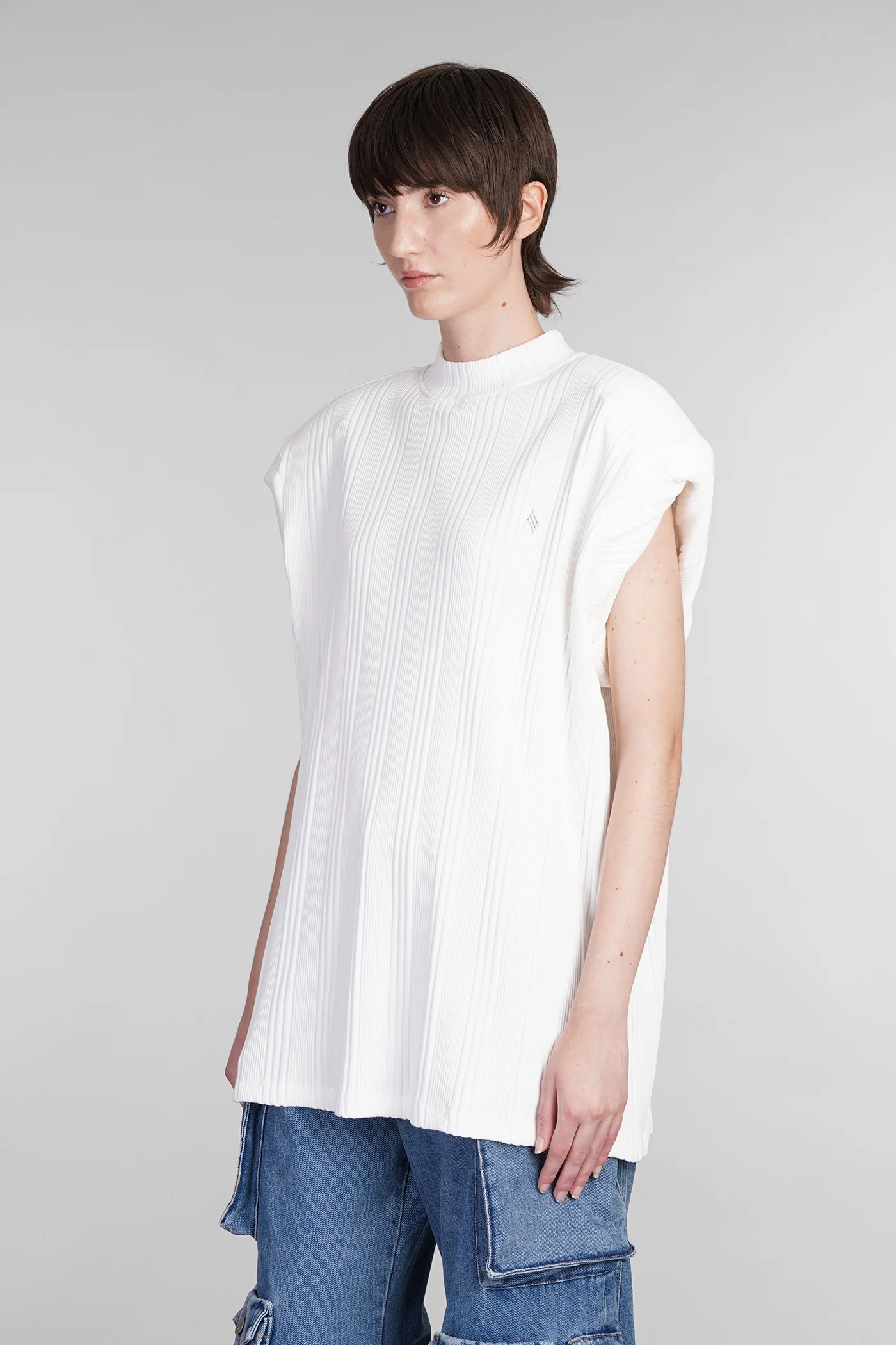 Laurie T-Shirt in white cotton - Image 4