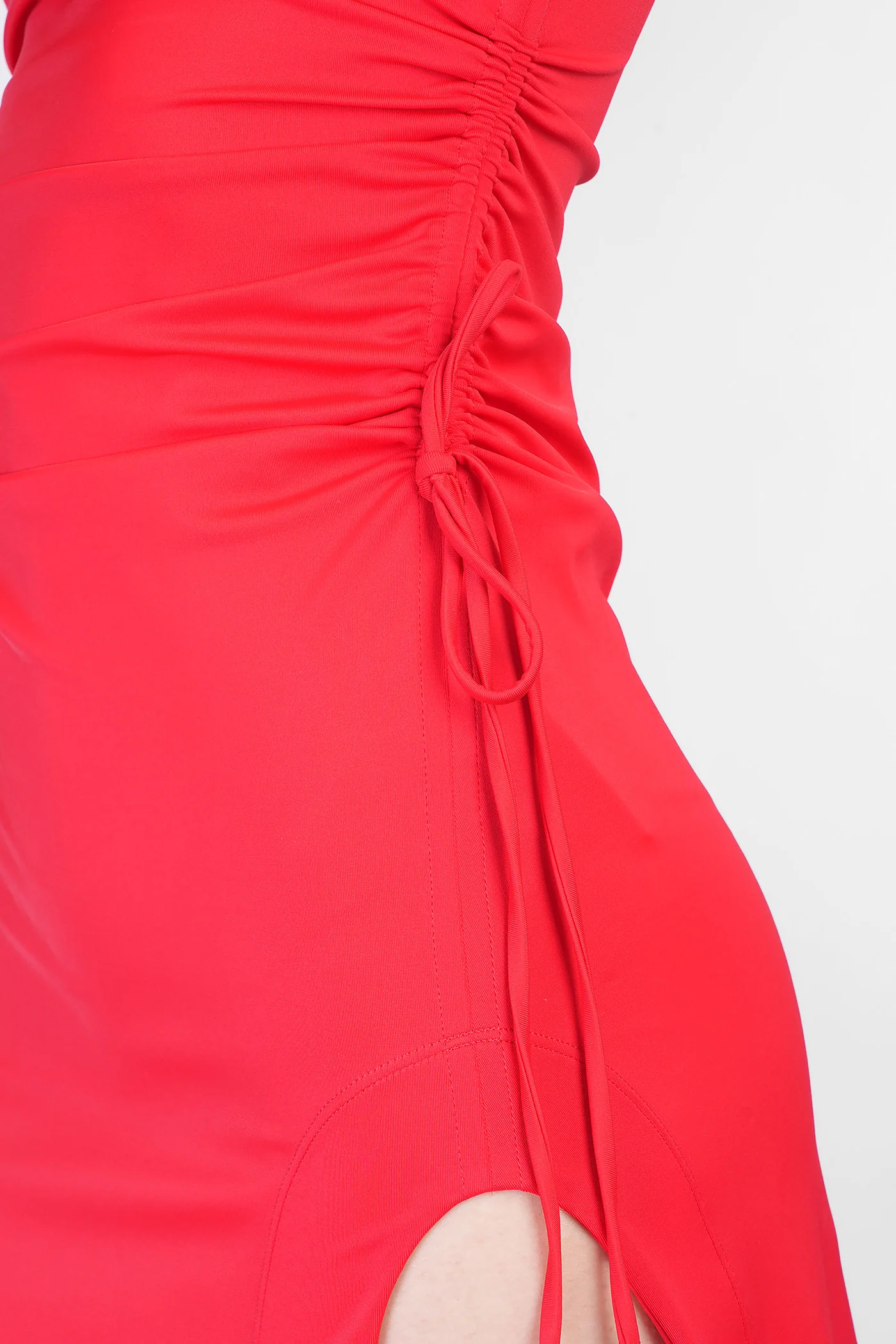 Mini dress in red nylon - Image 5