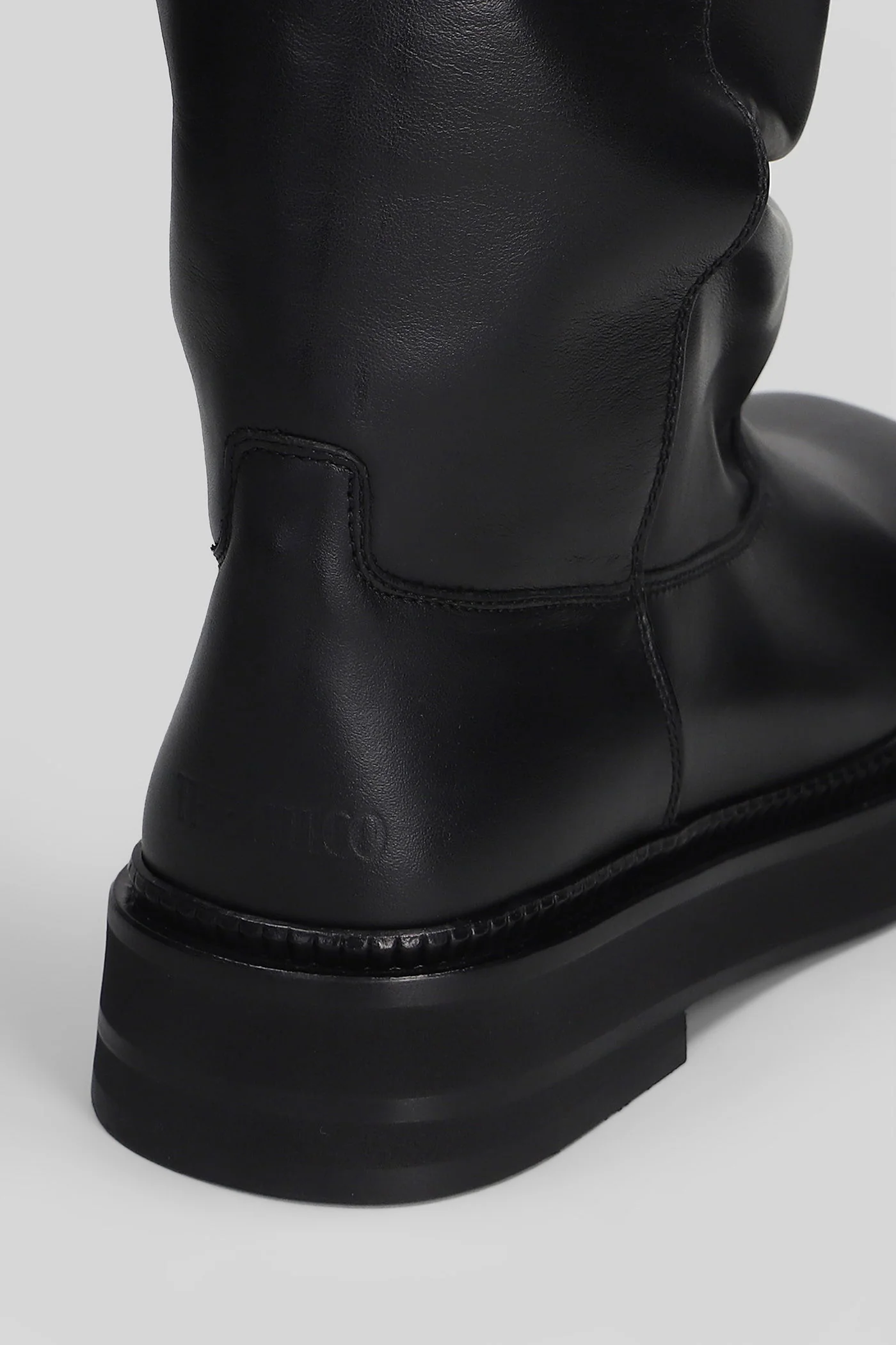 New robin passeggiat low heels boots in black leather - Image 5