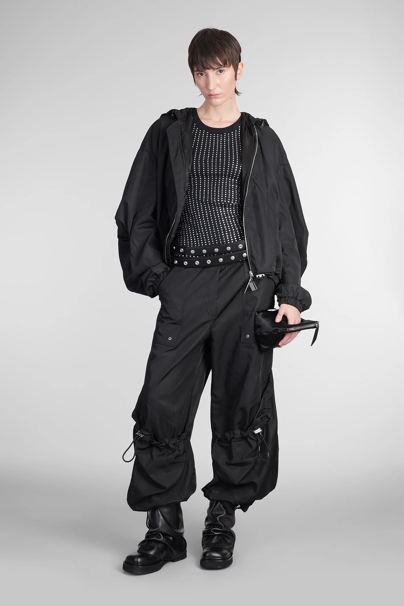 Pants in black polyester - Image 2