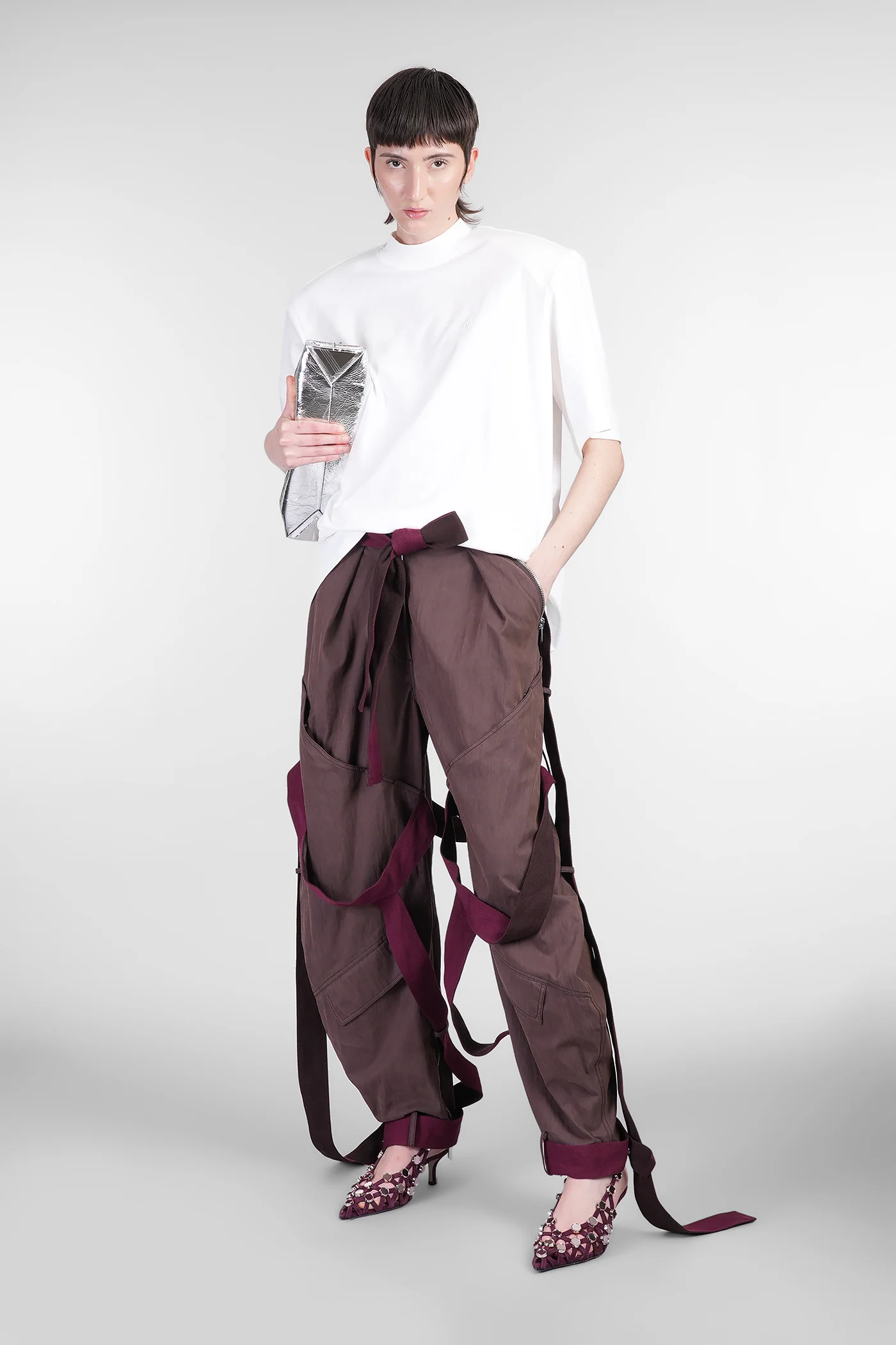 Pants in brown cotton - Image 2