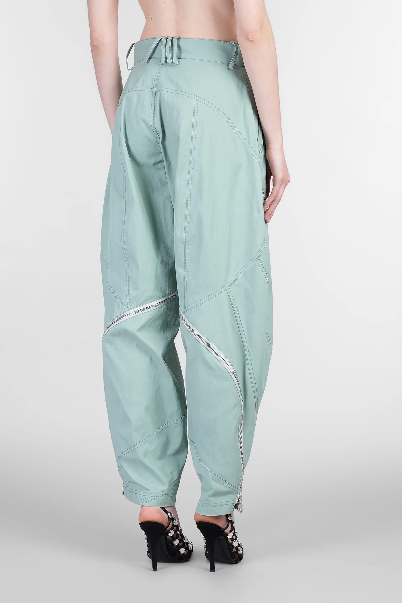 Pants in green cotton - Image 3