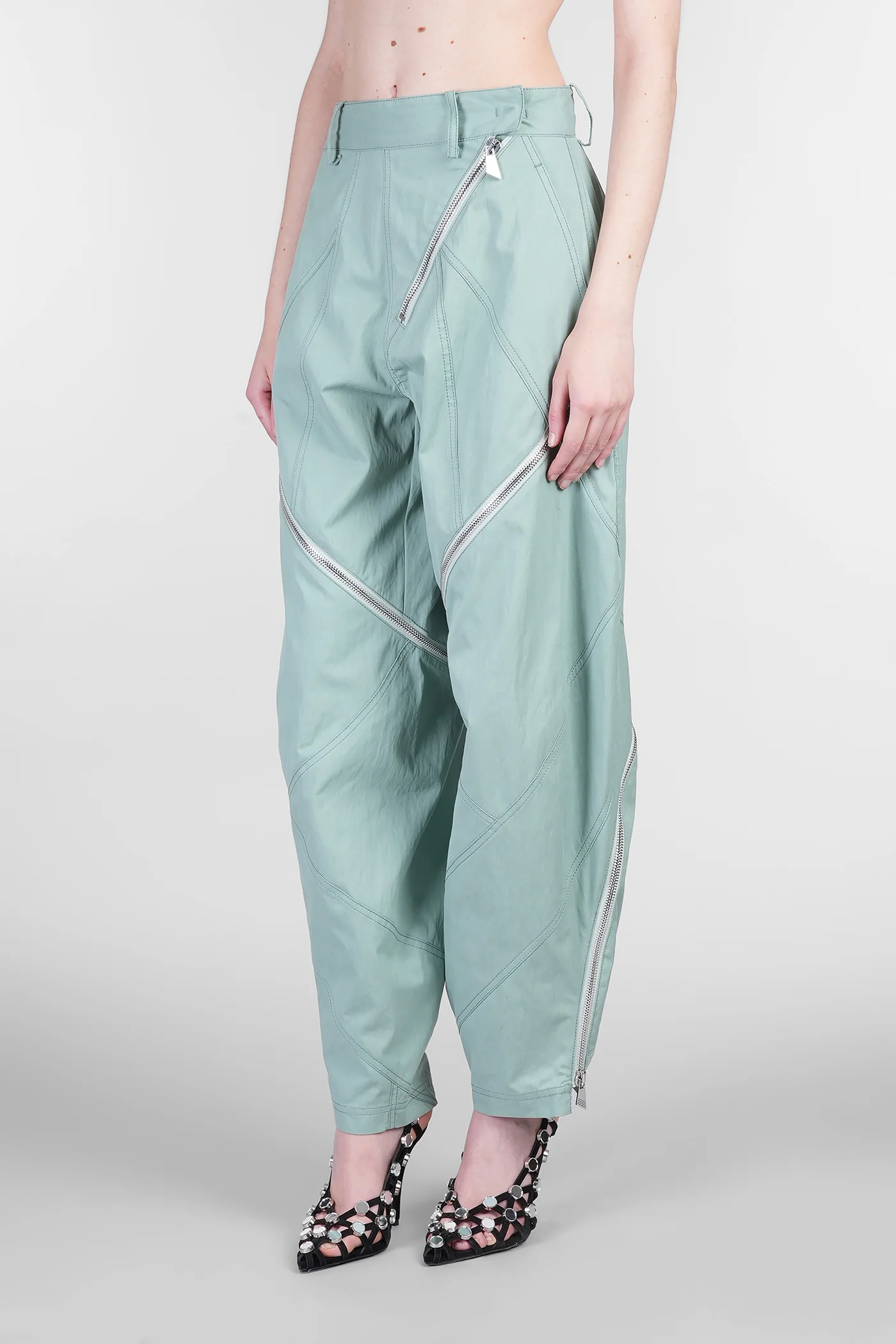 Pants in green cotton - Image 4