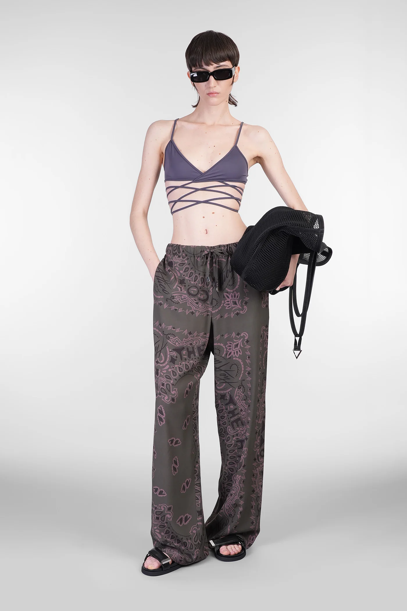 Pants in green viscose - Image 2