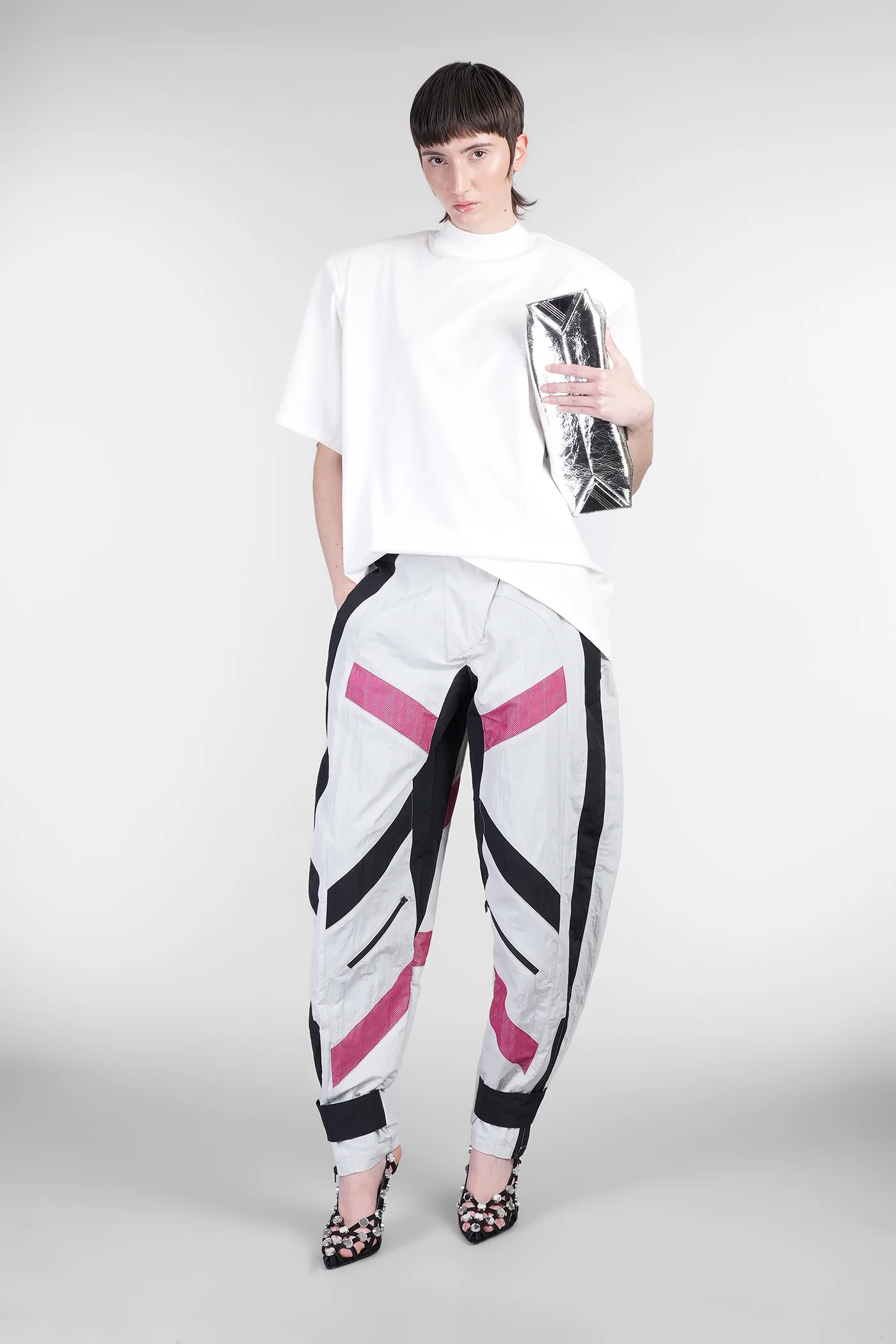 Pants in grey polyamide - Image 32