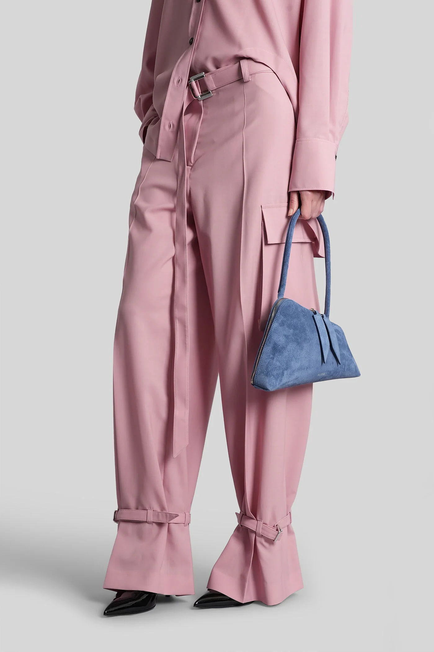 Pants in rose-pink polyester - Image 4
