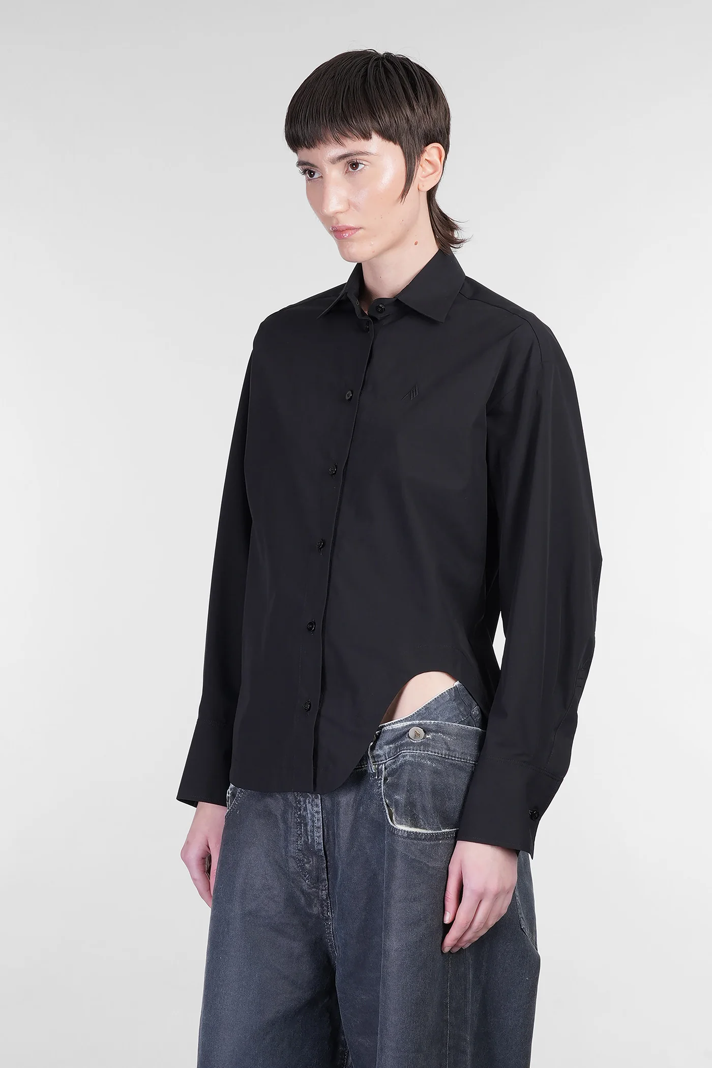 Shirt in black cotton - Image 4