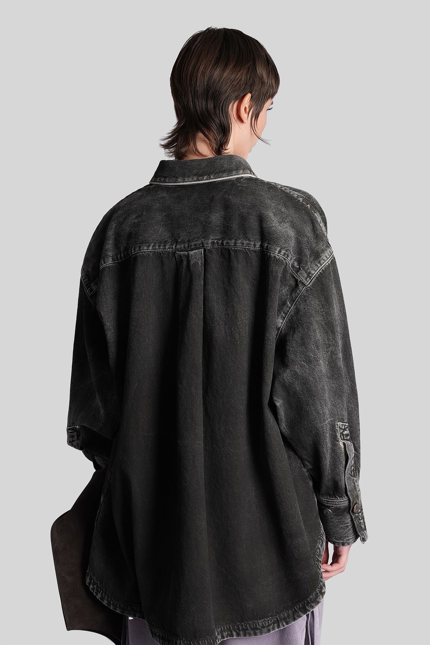 Shirt in black cotton - Image 3