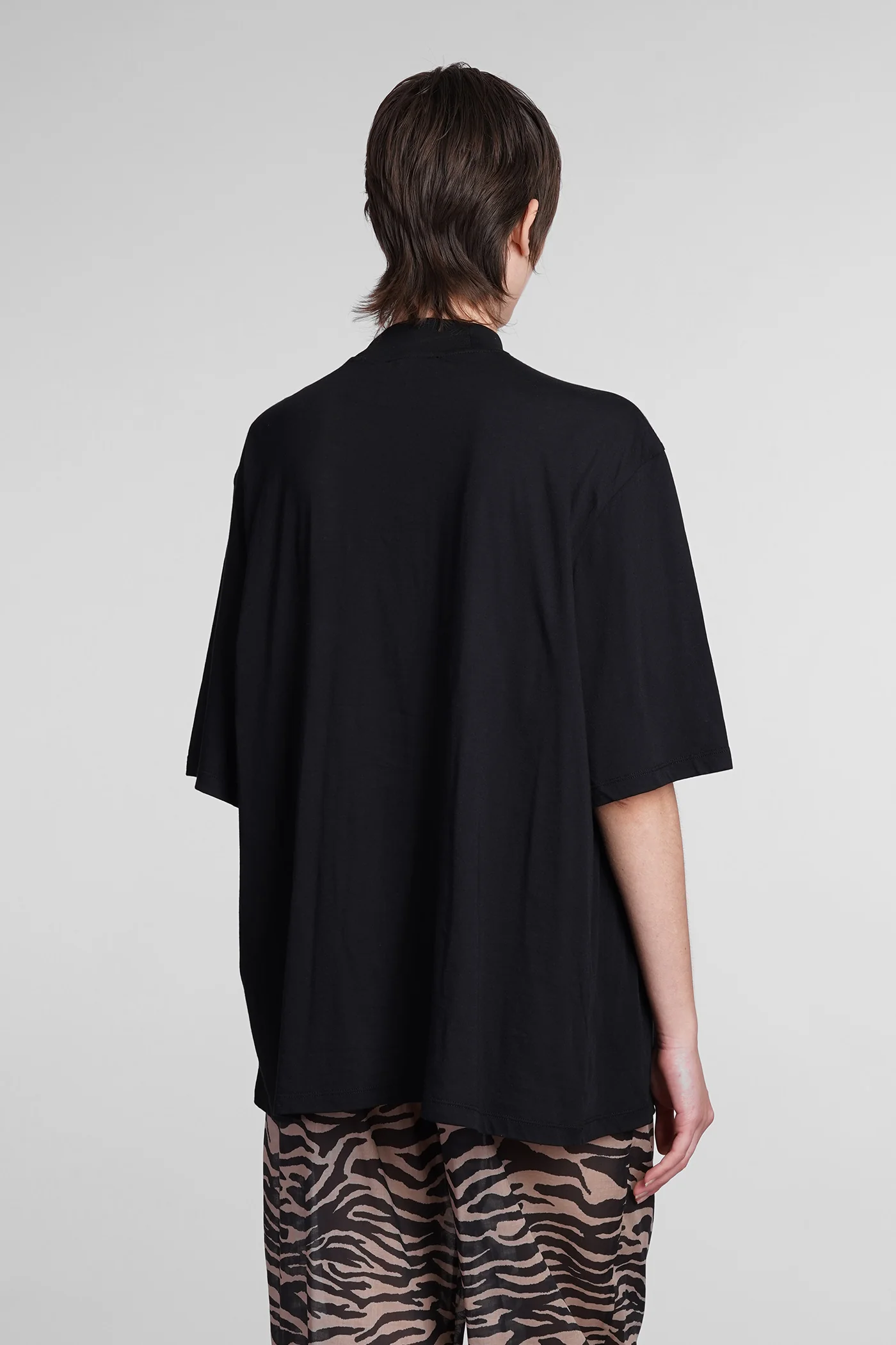 T-Shirt in black cotton - Image 3