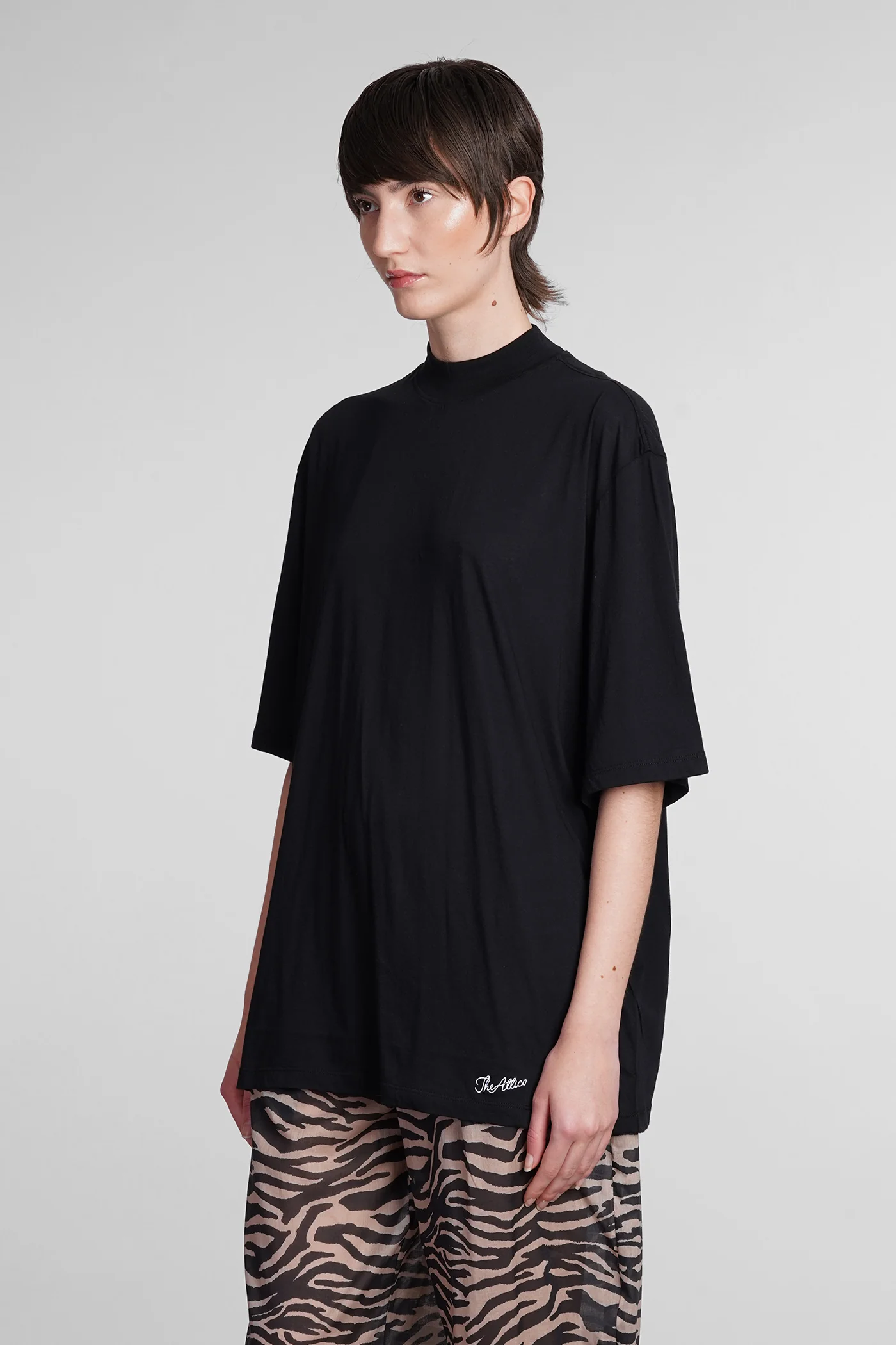 T-Shirt in black cotton - Image 4
